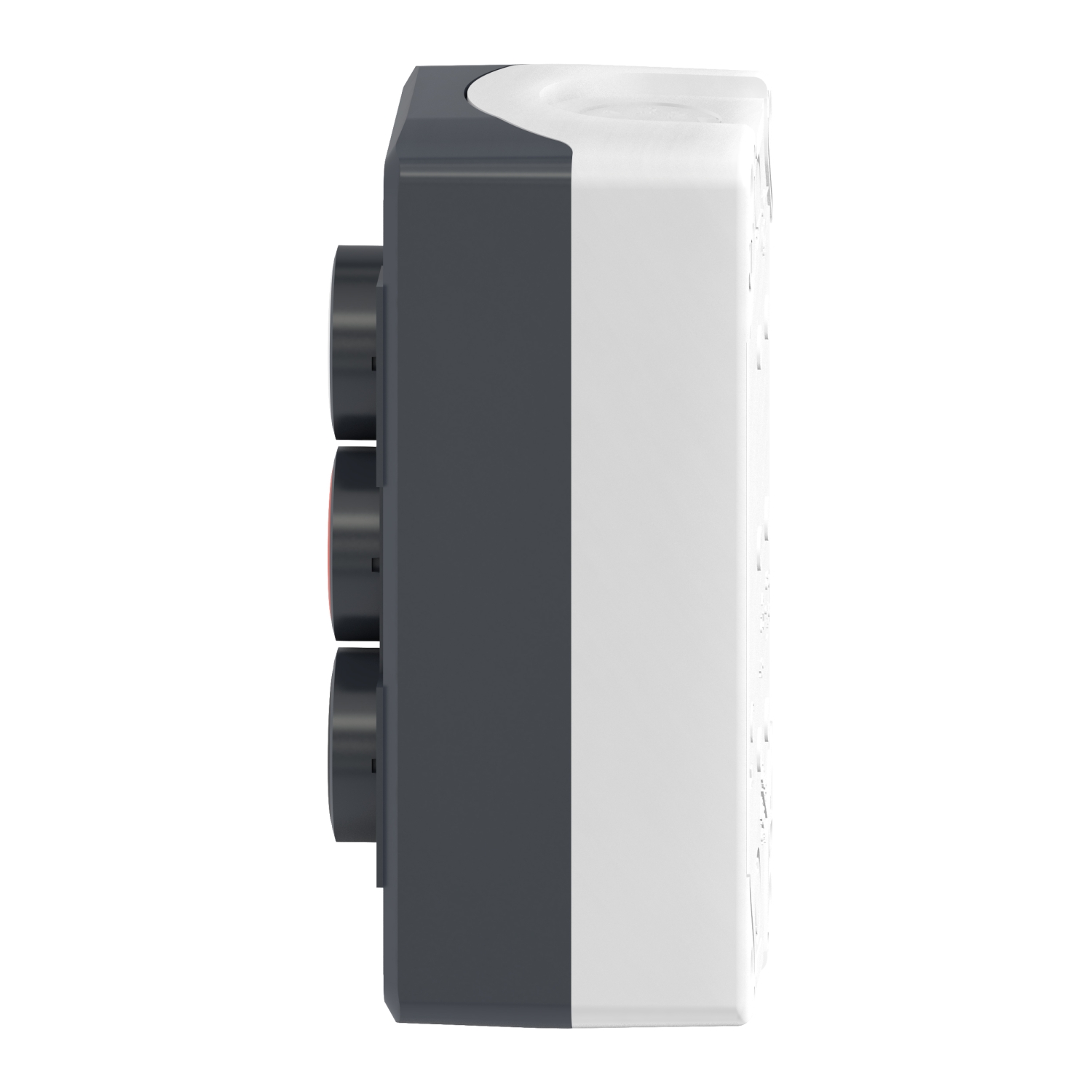 xald324 Schneider Electric Spring Return Enclosed Push Button - SPST, Polycarbonate, 3 Cutouts, Red, Black, White, Yes, IP67,