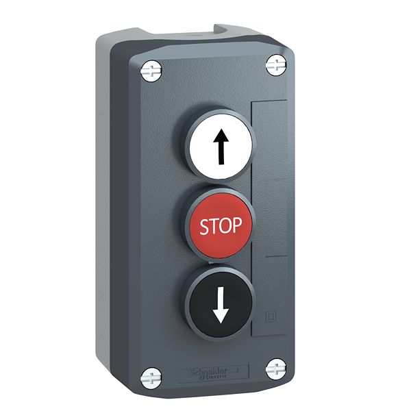 Schneider Electric Spring Return Control Station Switch - SPDT, Polycarbonate, Black, Red, STOP, IP69, IP66, IP69K
