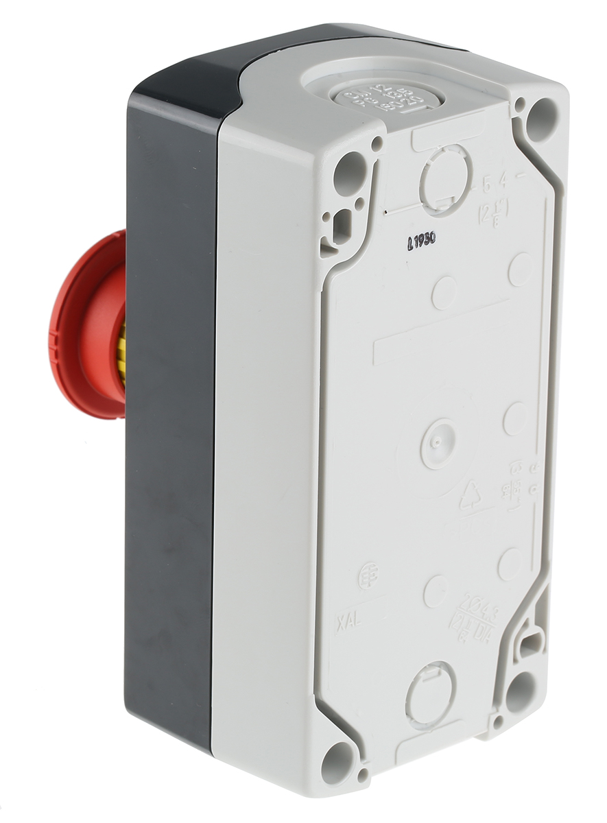 xald328 Schneider Electric Control Station Switch, Polycarbonate, 3 Cutouts, White, Black, Red, IP69K, IP66, IP67