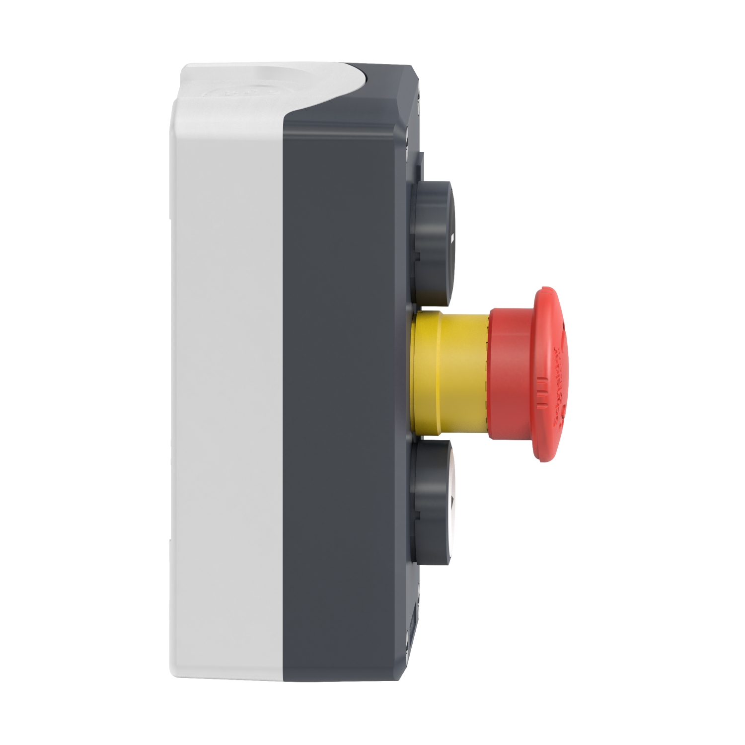 xald328 Schneider Electric Control Station Switch, Polycarbonate, 3 Cutouts, White, Black, Red, IP69K, IP66, IP67