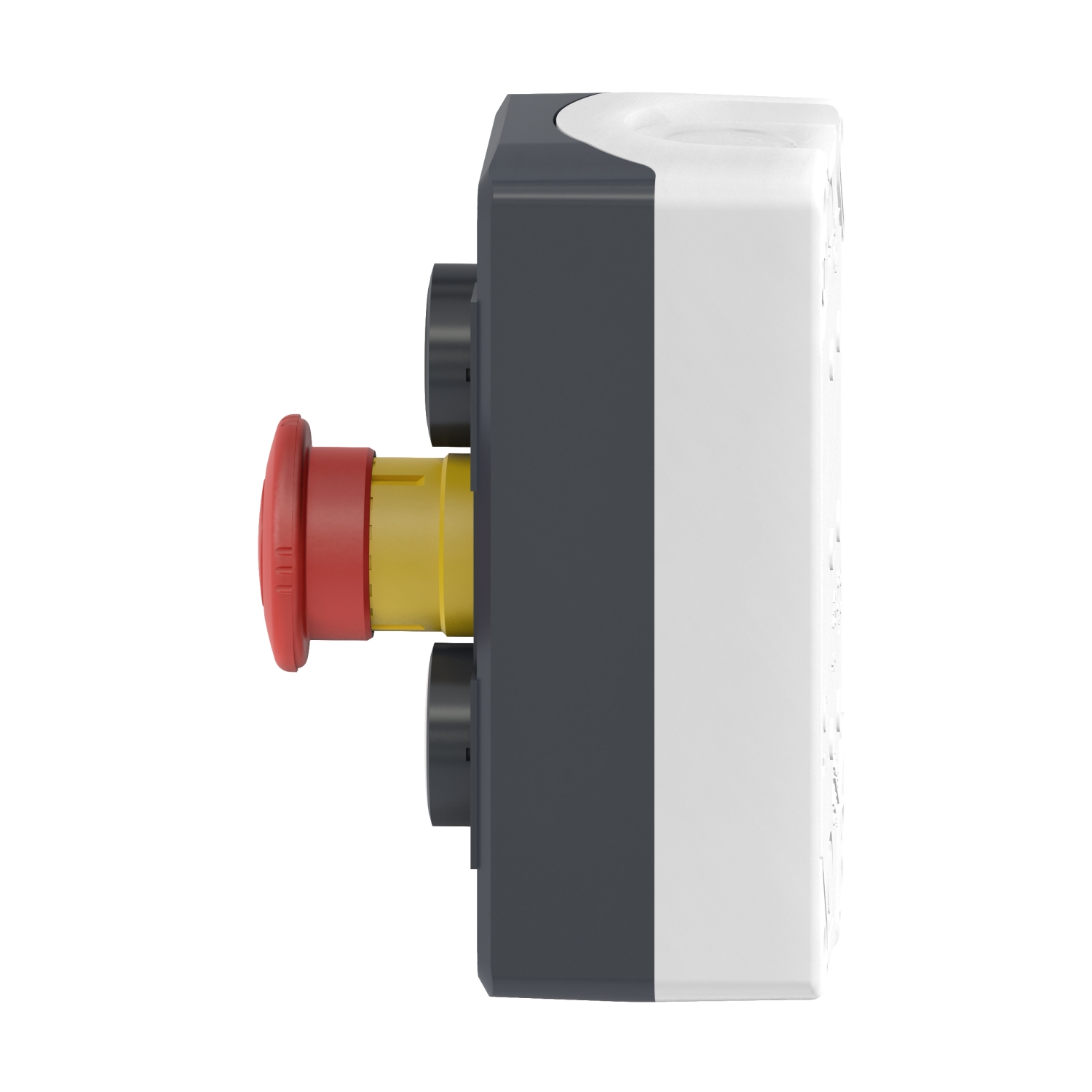 xald328 Schneider Electric Control Station Switch, Polycarbonate, 3 Cutouts, White, Black, Red, IP69K, IP66, IP67