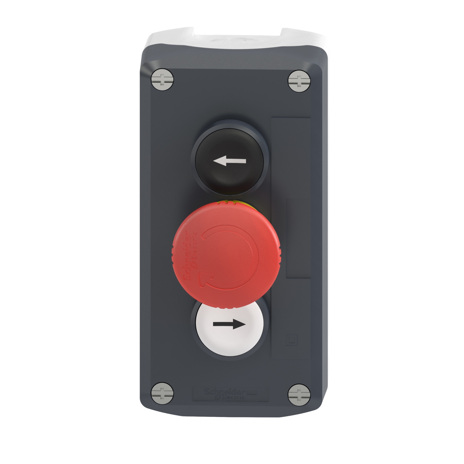 xald328 Schneider Electric Control Station Switch, Polycarbonate, 3 Cutouts, White, Black, Red, IP69K, IP66, IP67