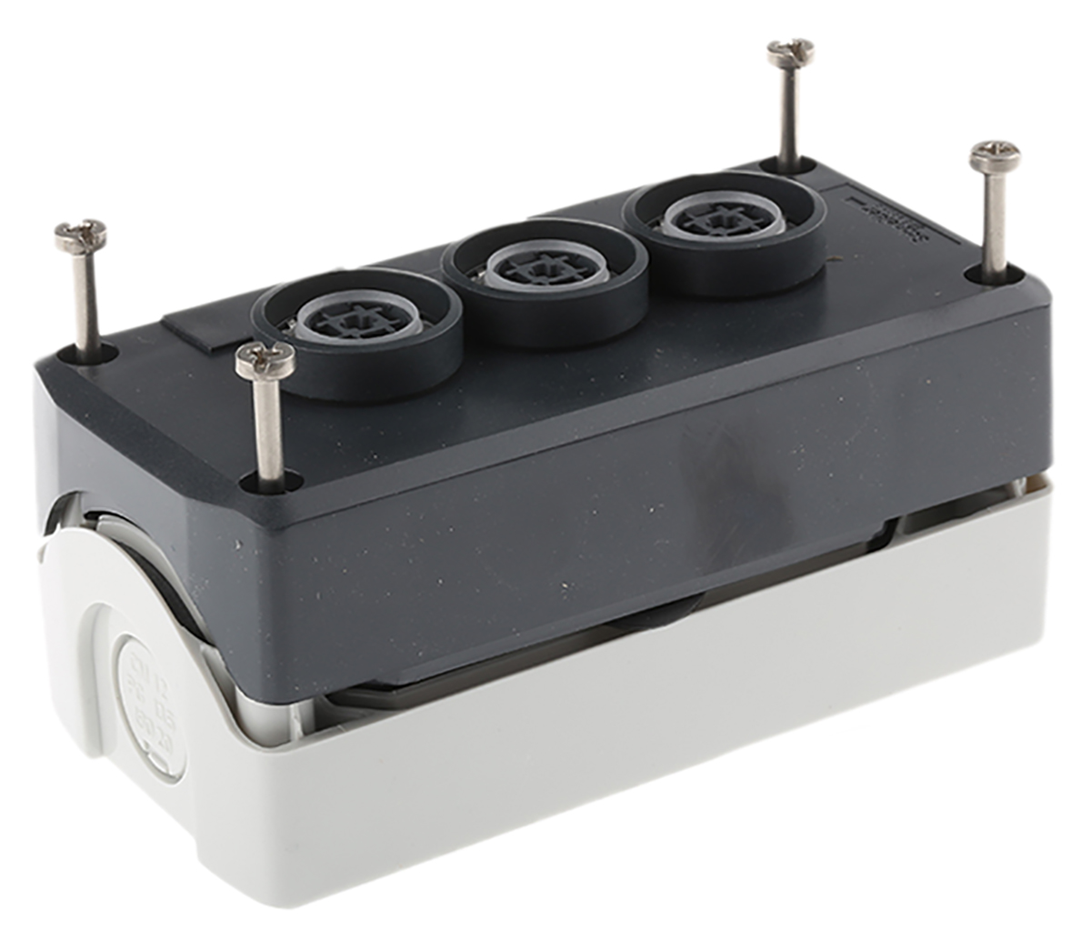 xald334 Schneider Electric Spring Return Enclosed Push Button, Polycarbonate, Red, Black, White, IP69K, IP67, IP66