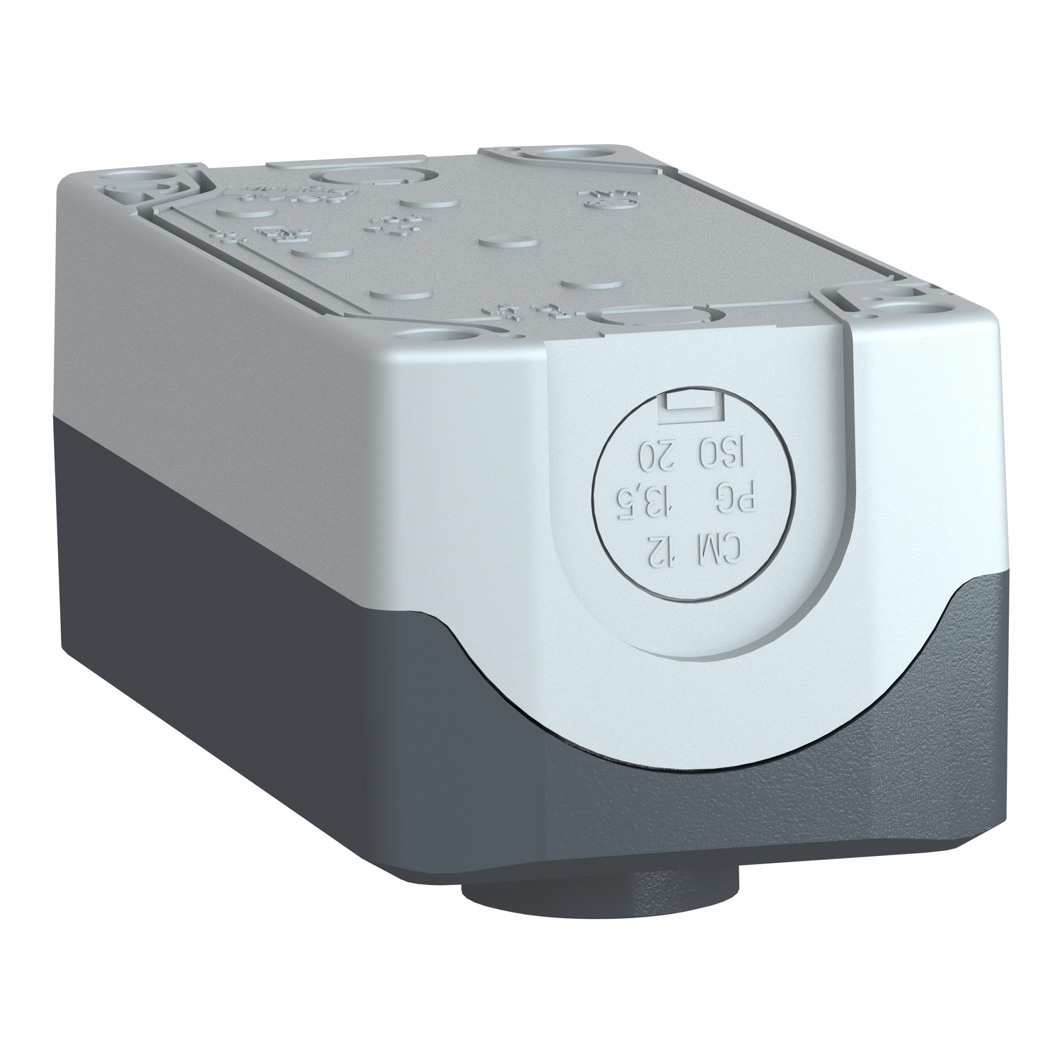 xald339 Schneider Electric Spring Return Push Button Control Station - 1 NC/2 NC, Polycarbonate, 3 Cutouts, Green, Red, I/O/II,
