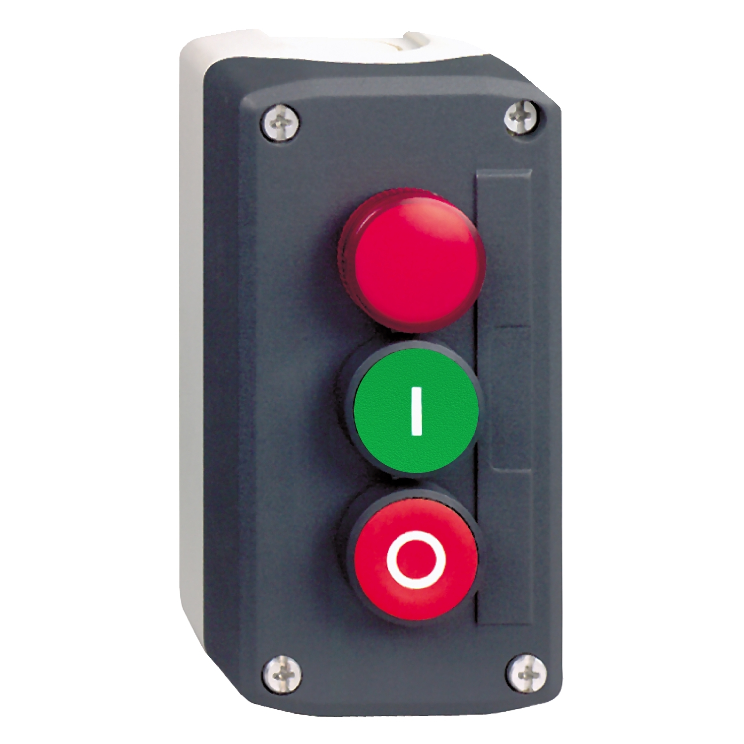 Schneider Electric Spring Return Enclosed Push Button - SPST, Polycarbonate, Red, Green, I/O, IP66, IP67