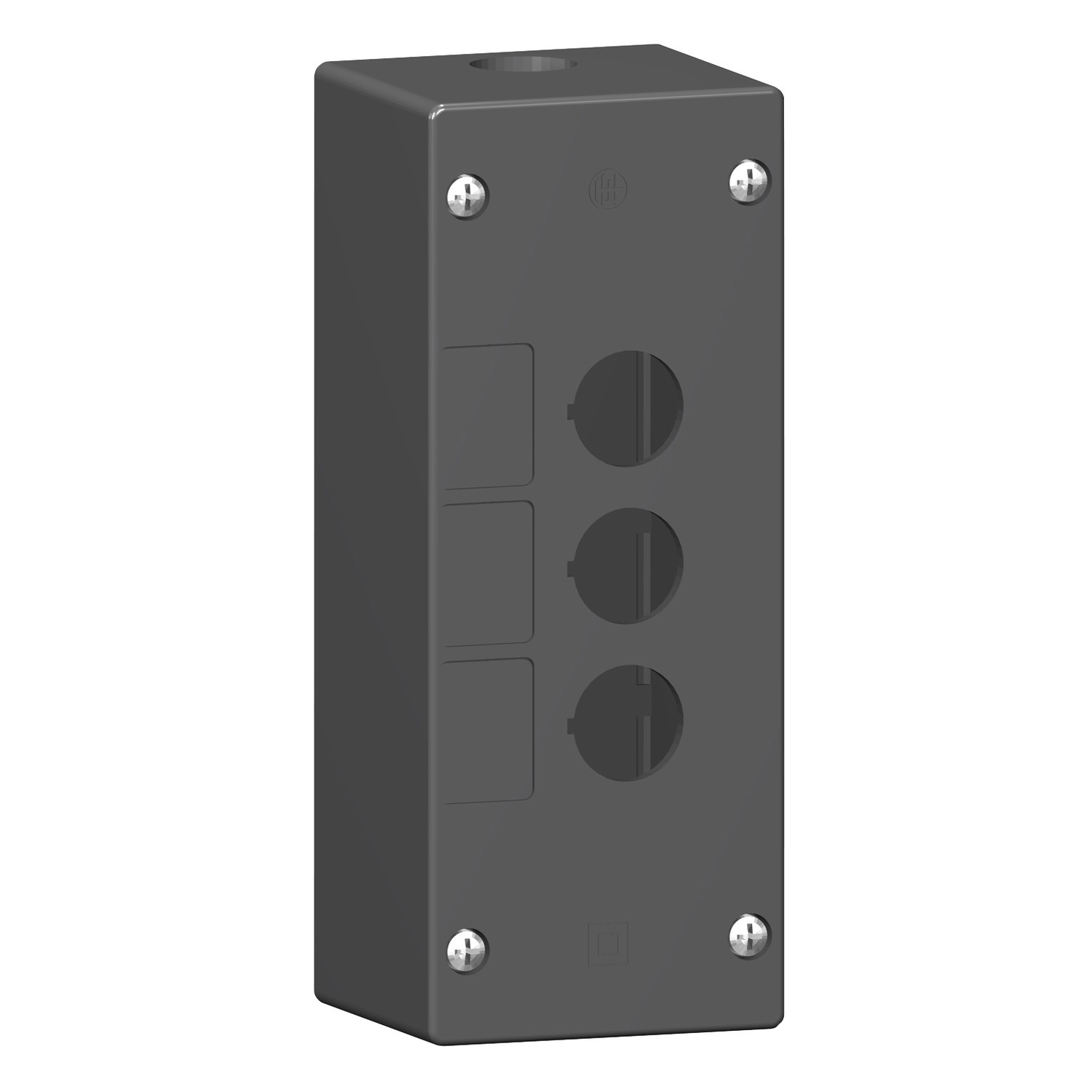 xalg03 Schneider Electric Black Plastic Harmony XALG Push Button Enclosure - 3 Hole 22 mm Diameter