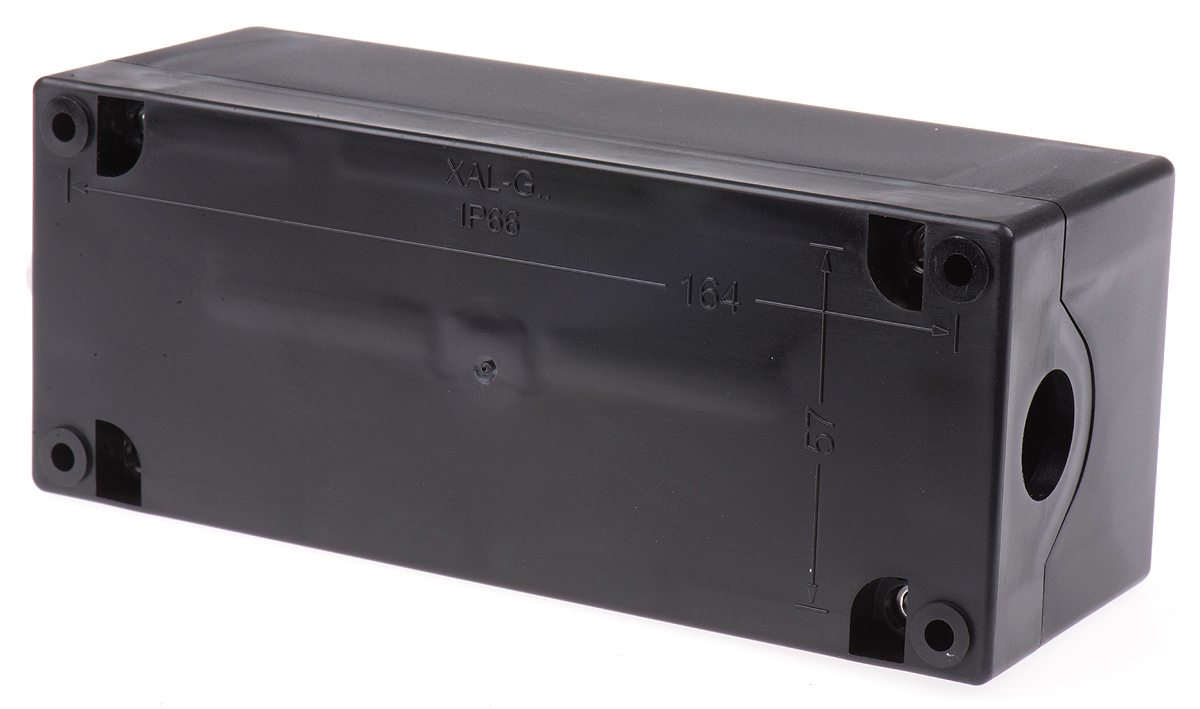 xalg04 Schneider Electric Black Plastic Harmony XALG Push Button Enclosure - 4 Hole 22 mm Diameter