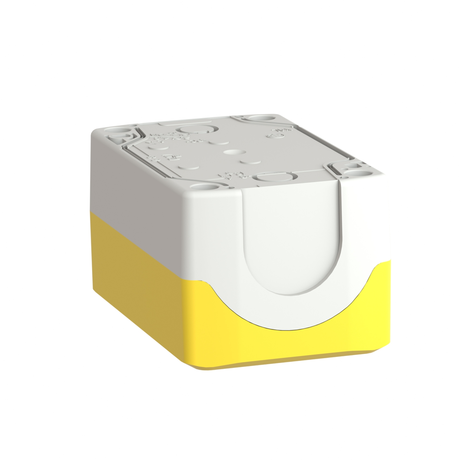 xalk02 Schneider Electric Yellow Plastic Harmony Push Button Enclosure - 2 Hole 22 mm Diameter
