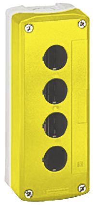 Schneider Electric Yellow Plastic Harmony Push Button Enclosure - 5 Hole 22 mm Diameter