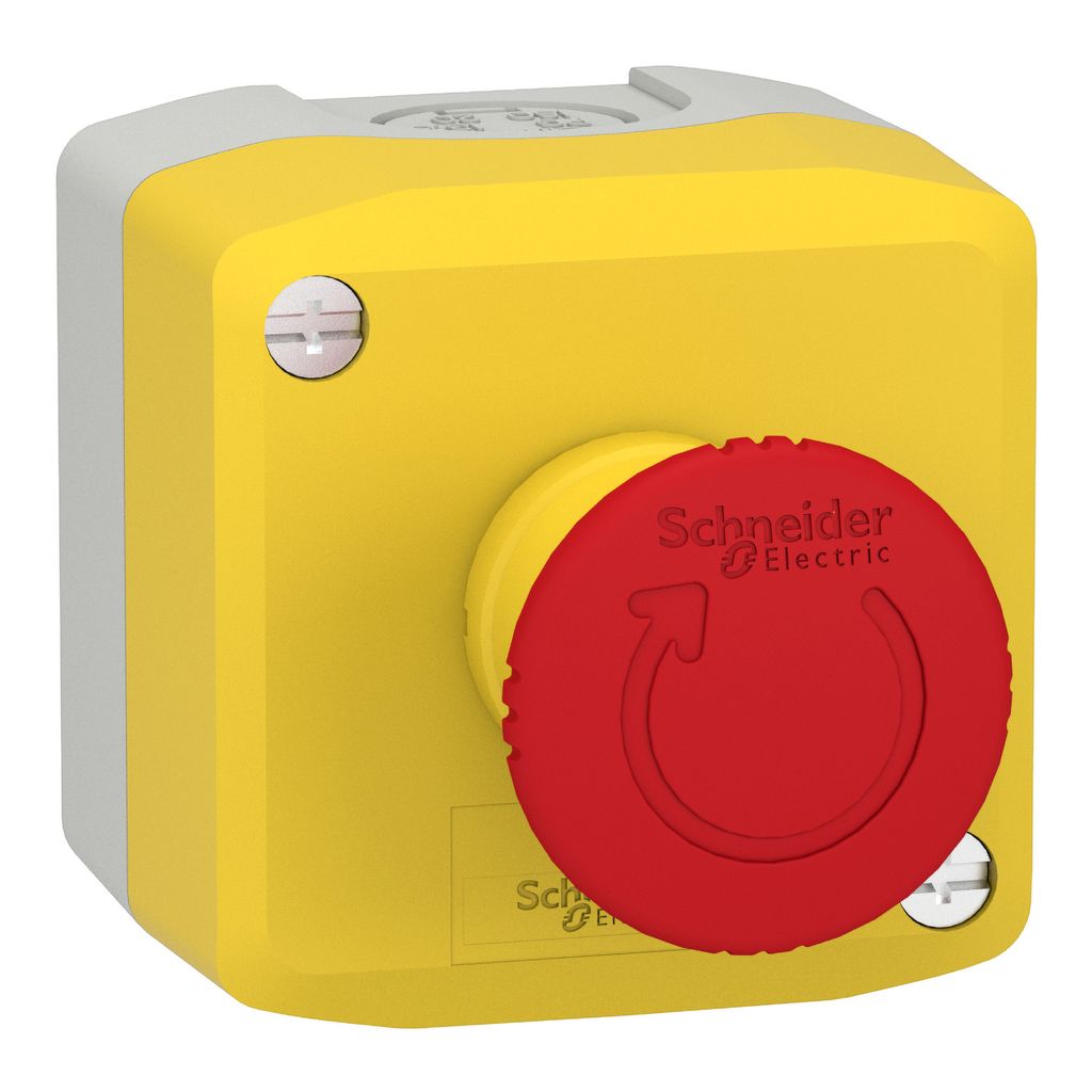 xalk1786 Schneider Electric Harmony Series Turn to Release Push Button Complete Unit, 1 NC, IP69K, IP66, IP67