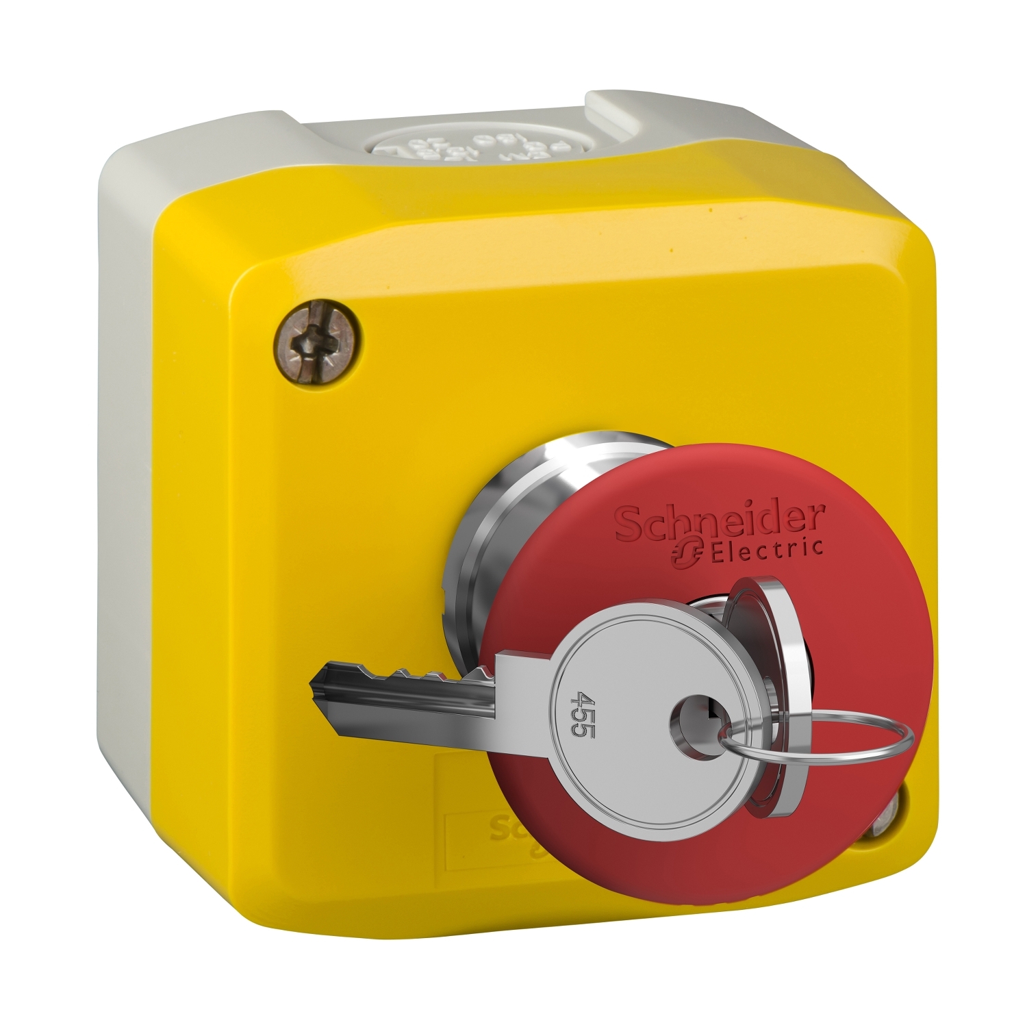 xalk188 Schneider Electric Harmony Series Key Release Emergency Stop Push Button, Surface Mount, 1 NC, IP69K, IP67, IP66, IP69