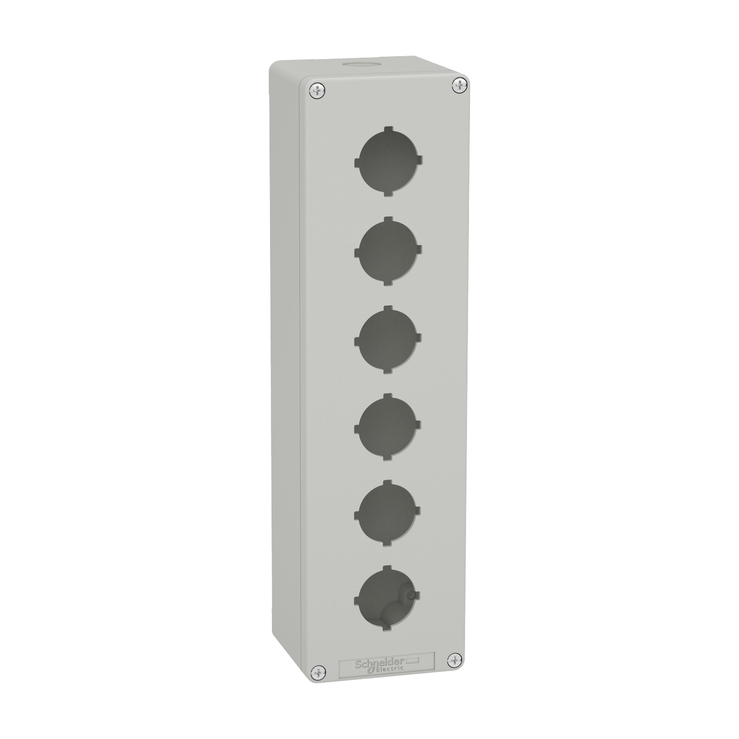 xapd5606 Schneider Electric Grey Die Cast Aluminium Harmony Empty Control Station - 6 Hole 30 mm Diameter