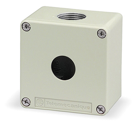 Schneider Electric Grey Zinc Alloy Harmony XAP Control Station Enclosure - 1 Hole 22 mm Diameter