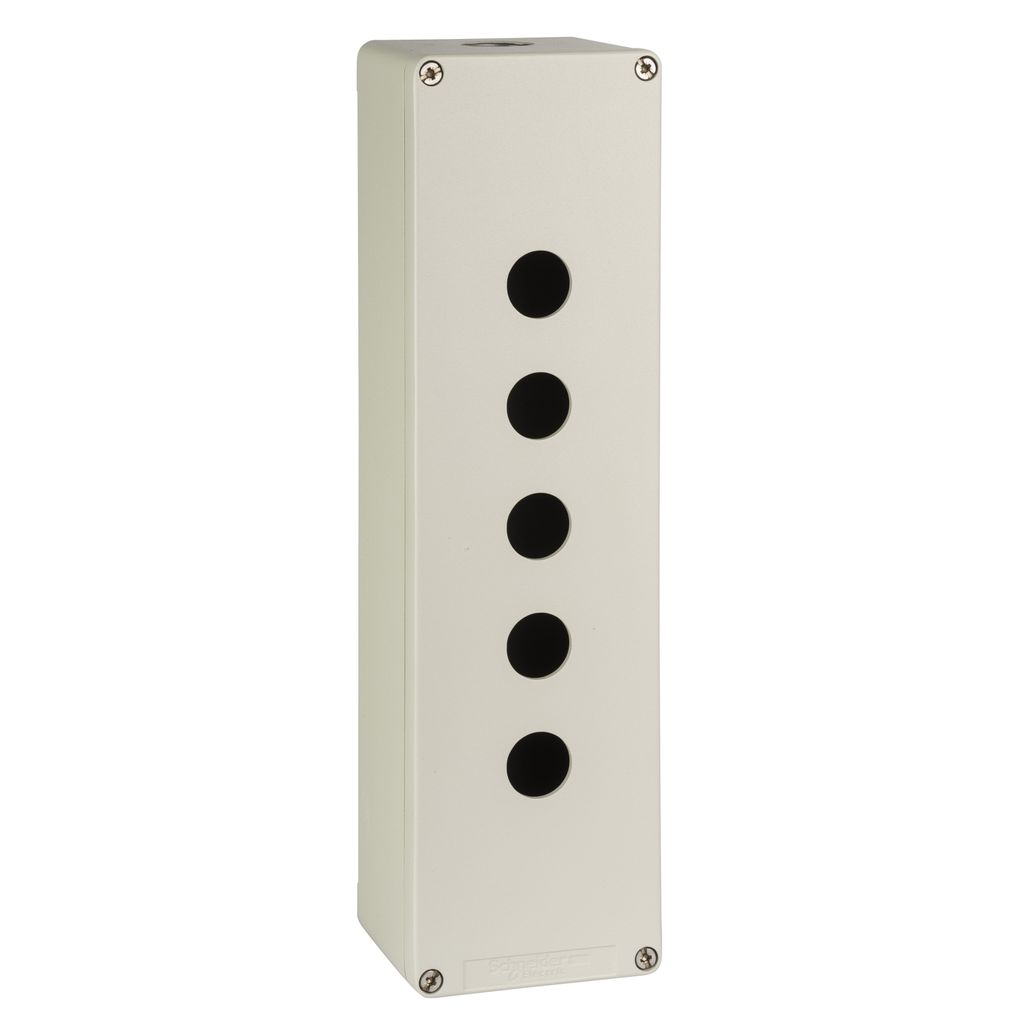 Schneider Electric Grey Die Cast Aluminium XAPG Empty Control Station - 5 Hole 22 mm Diameter