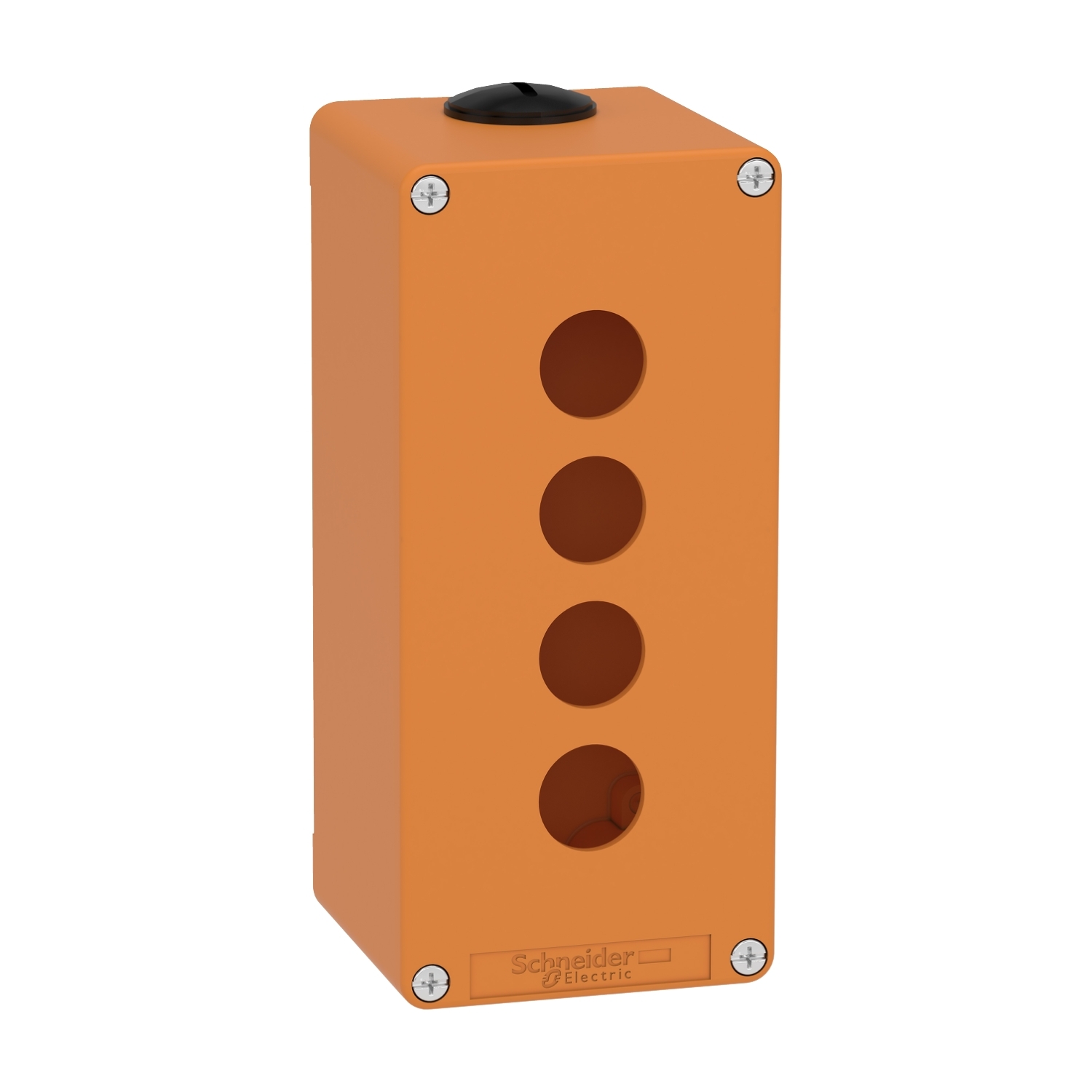 xapo3504 Schneider Electric Orange Die Cast Zinc Harmony Empty Control Station - 4 Hole 22 mm Diameter