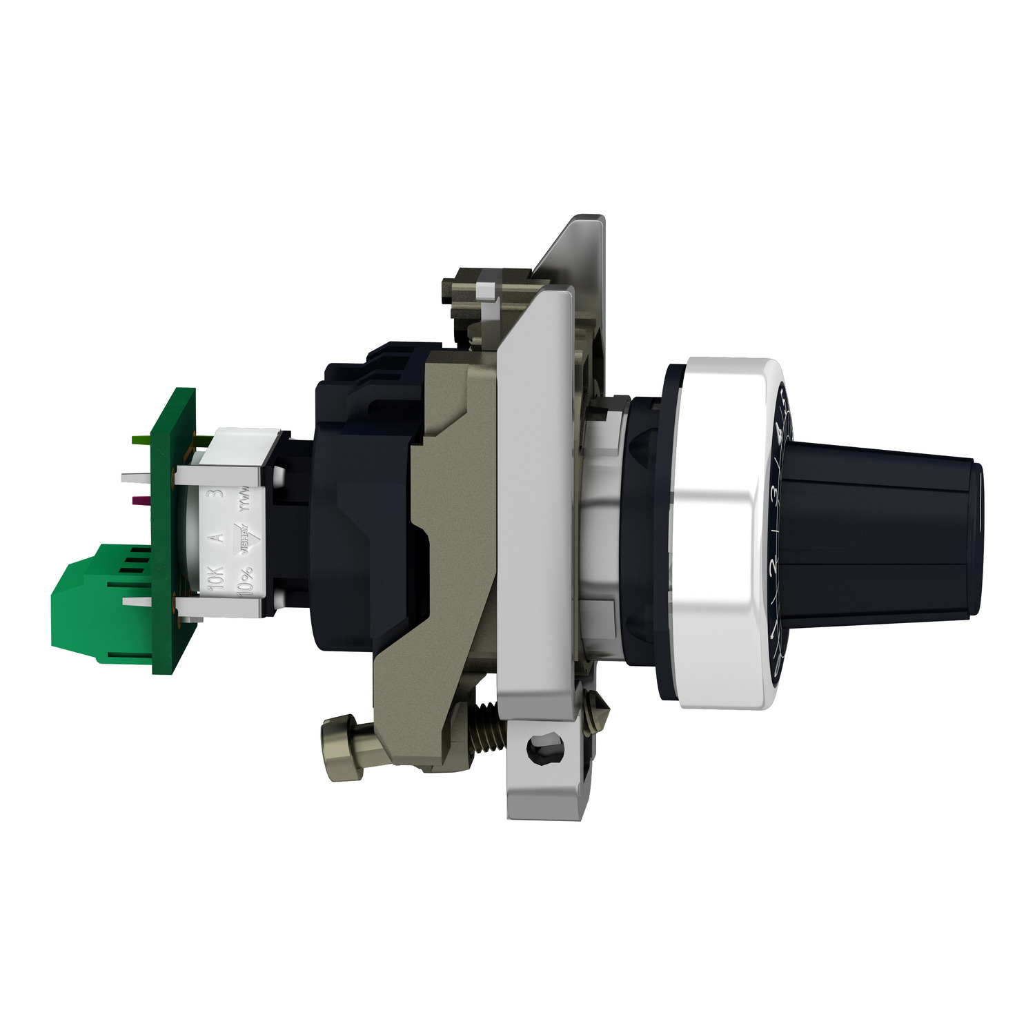 xb4bd912r4k7 Schneider Electric Harmony XB4 4.7 kΩ Rotary Potentiometer 1-Gang Panel Mount, XB4BD912R4K7
