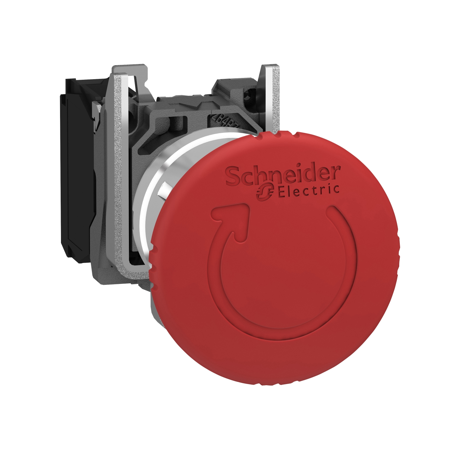 xb4bs8442 Schneider Electric Harmony Series Twist Release Emergency Stop Push Button, Panel Mount, 22 mm Cutout, 1 NC, IP67, IP66,