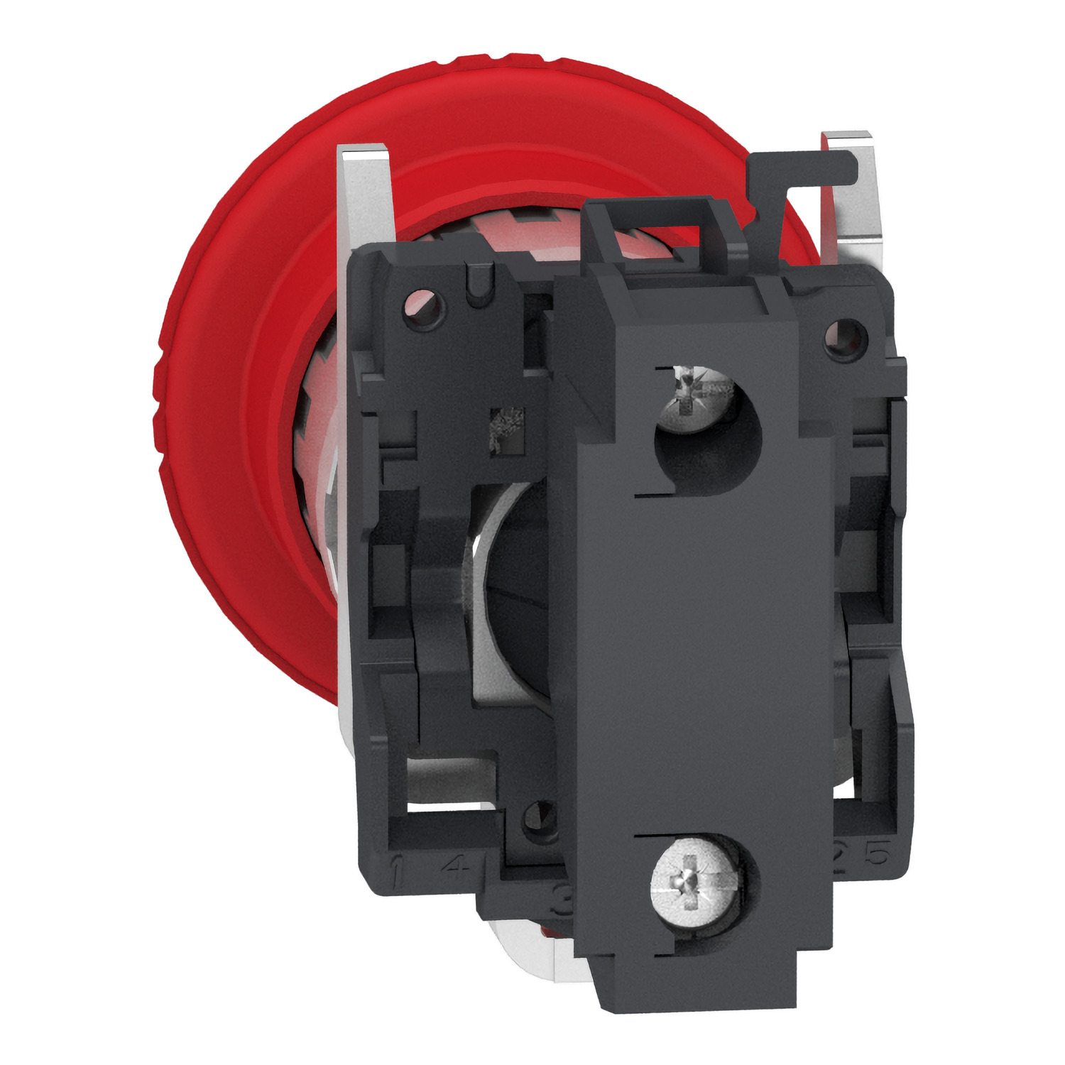 xb4bs8446 Schneider Electric Harmony Series Trigger Action Emergency Stop Push Button, Panel Mount, 22.5 mm Cutout, 1 NC, IP66,