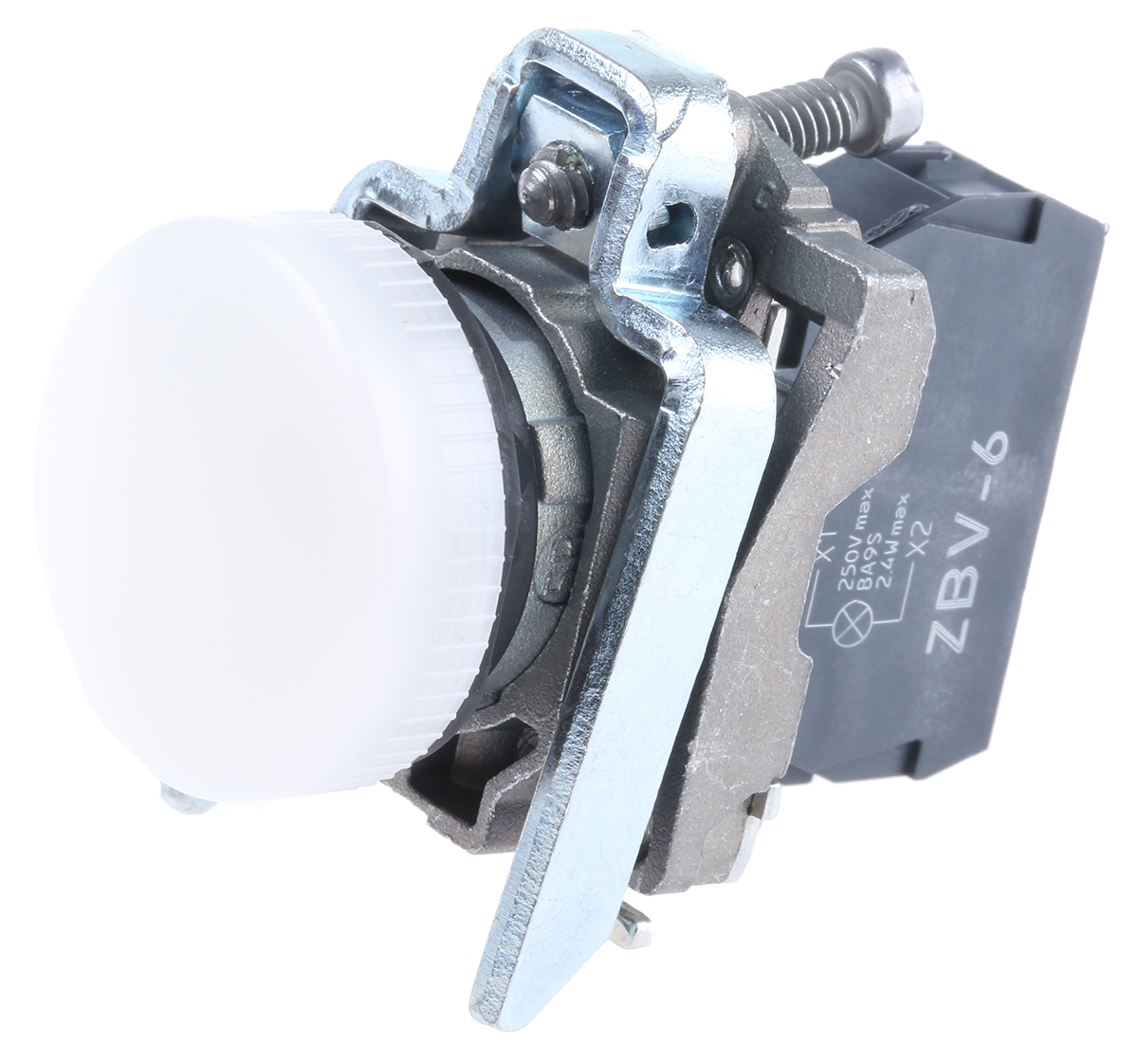 Schneider Electric, Harmony, Panel Mount White LED Pilot Light, 22 mm Cutout, IP67, IP66, IP69, IP69K, Round, 250V