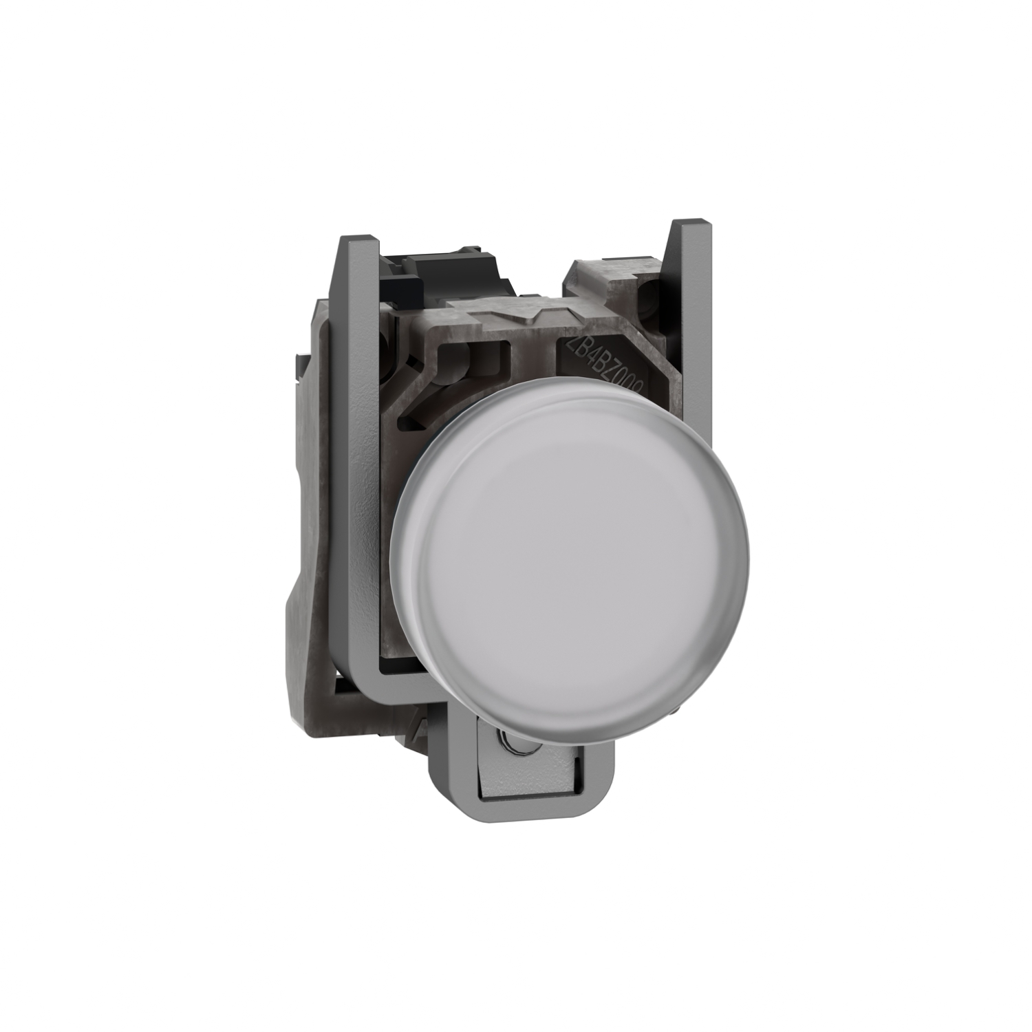 xb4bvb1 Schneider Electric, Harmony XB4, Panel Mount White LED Pilot Light, 22 mm Cutout, IP66, IP67, IP69K, Round, 24V ac/dc