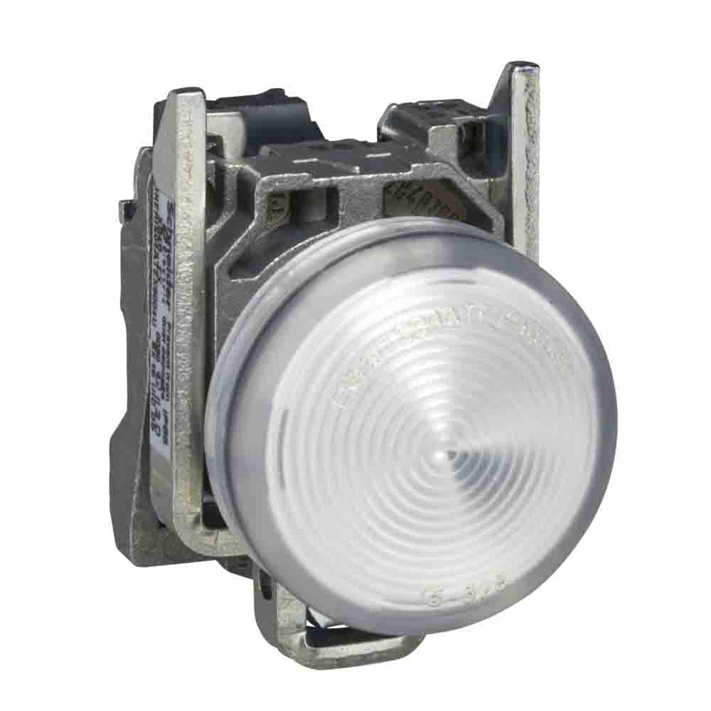 Schneider Electric, Harmony, Fixing Hole White LED Pilot Light, 22 mm Cutout, IP65, Round, 24V