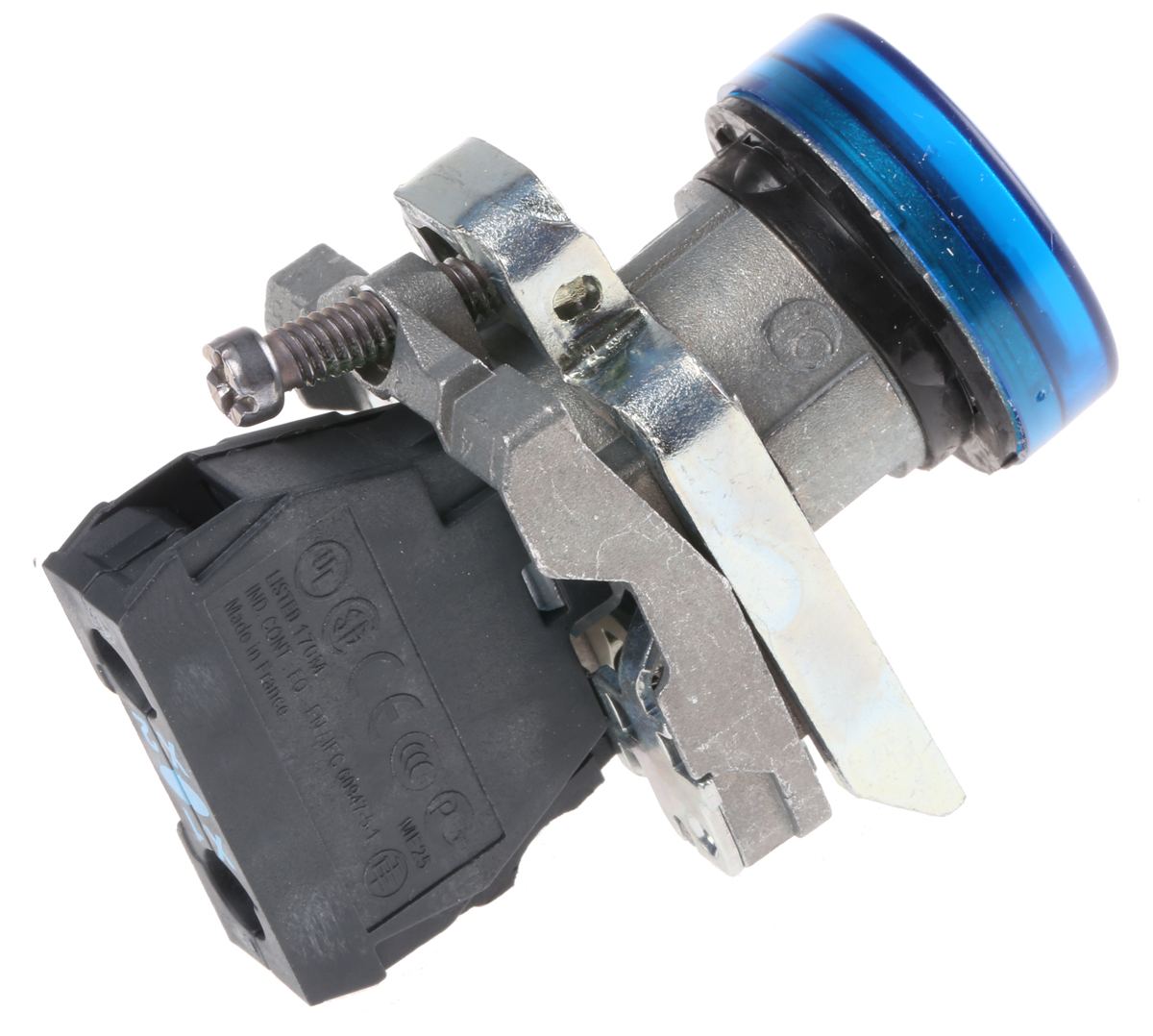 xb4bvb6 Schneider Electric, Harmony XB4, Panel Mount Blue LED Pilot Light, 22 mm Cutout, IP66, IP67, IP69K, Round, 24V ac/dc