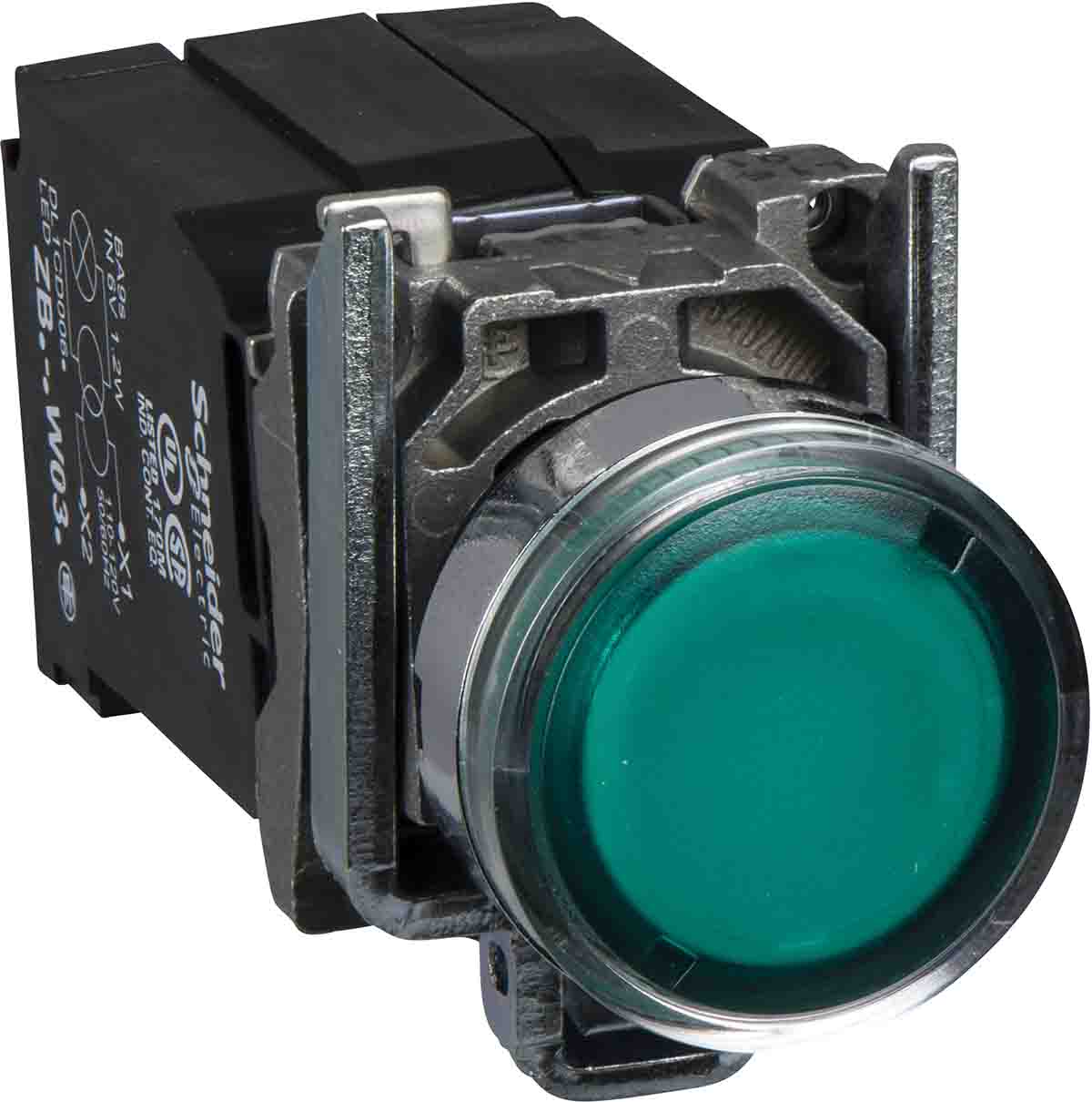 Schneider Electric Chrome Plated Metal Harmony Push Button Enclosure - 2 Hole 22 mm Diameter