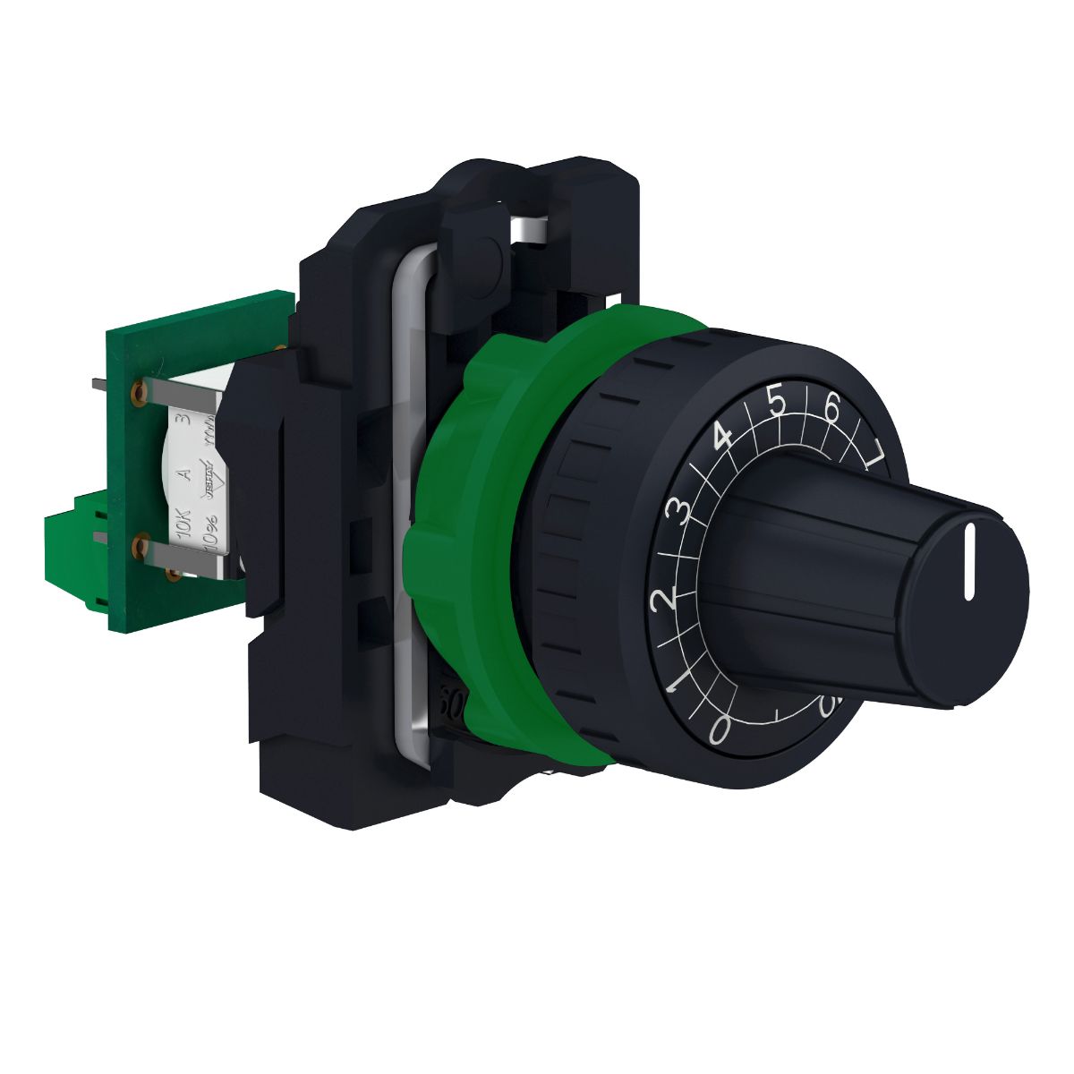 Schneider Electric XB5 100 kΩ Rotary Potentiometer 1-Gang Panel Mount, XB5AD912R100K