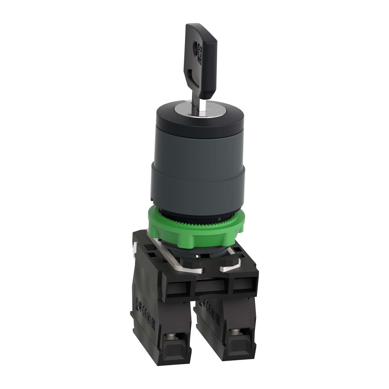 xb5ag33 Schneider Electric IP66, IP69K, IP67, IP69 Key Switch, 2 NO, 10A 3-Way 455-Key