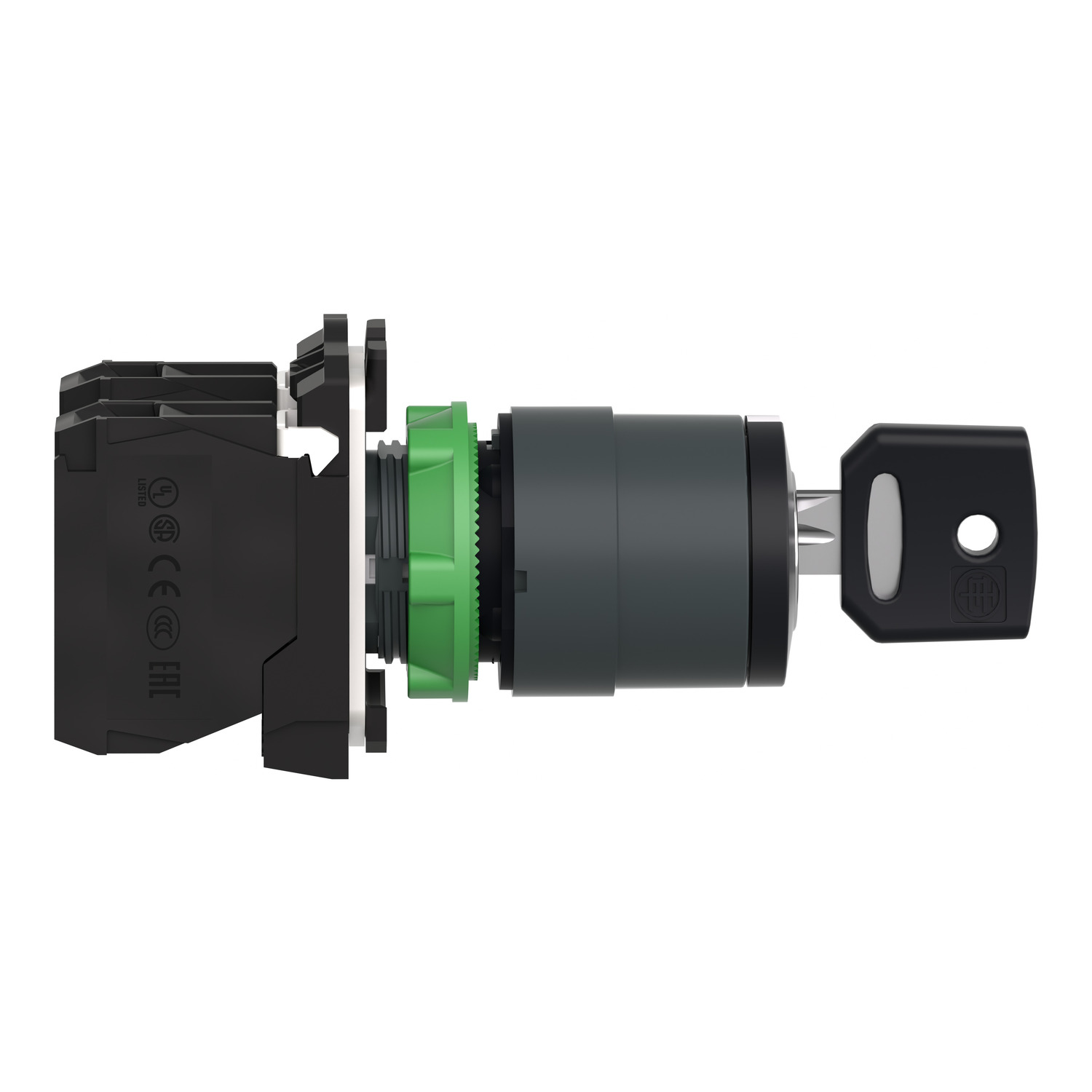 xb5ag33 Schneider Electric IP66, IP69K, IP67, IP69 Key Switch, 2 NO, 10A 3-Way 455-Key