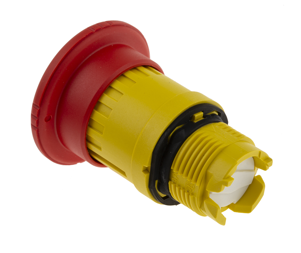 xb5as8442 Schneider Electric Harmony Series Twist Release Emergency Stop Push Button, Panel Mount, 22 mm Cutout, 1 NC, IP67, IP69,
