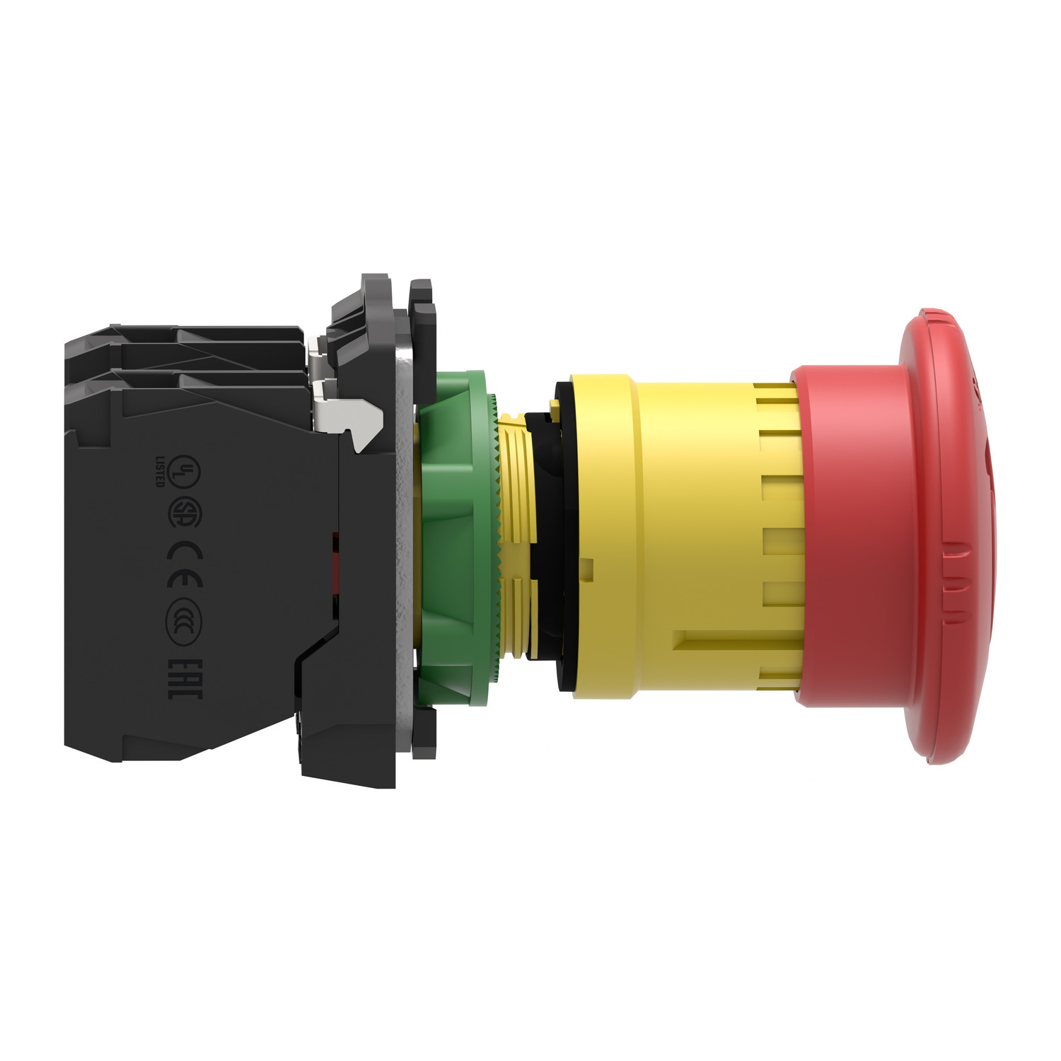 xb5as8444 Schneider Electric Harmony Series Twist Release Emergency Stop Push Button, Panel Mount, 22 mm Cutout, 2 NC, IP67, IP66,