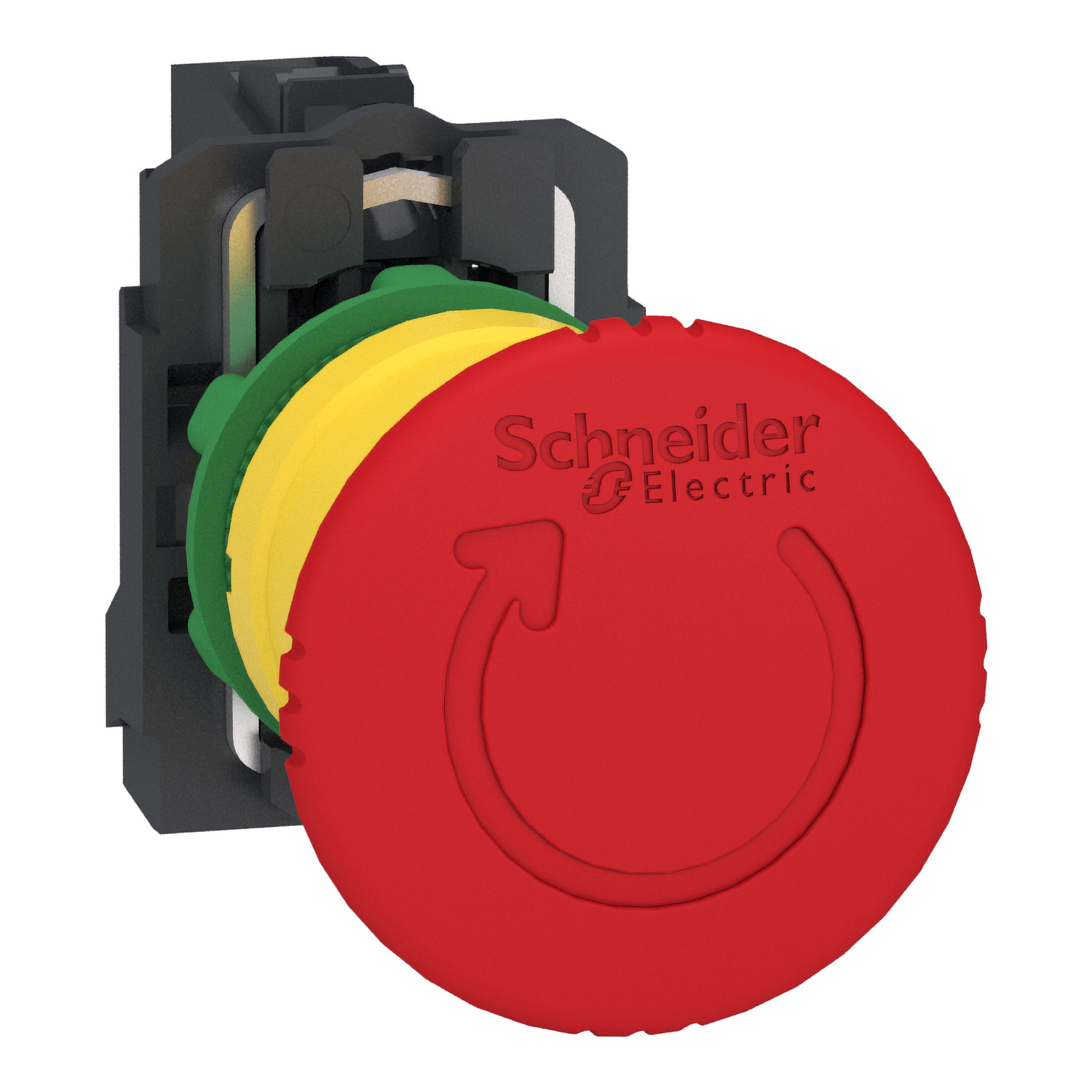 xb5as8446 Schneider Electric Harmony Series Turn to Release Emergency Stop Push Button, Panel Mount, 22.5 mm Cutout, 1 NC, IP66,