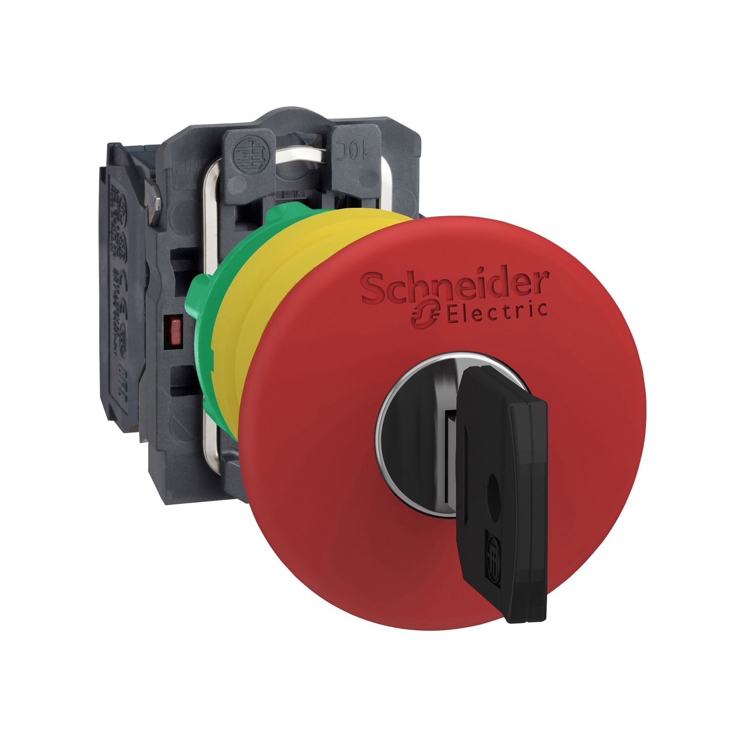 Schneider Electric Harmony Series Key Release Emergency Stop Push Button, Panel Mount, 22 mm Cutout, 1 NC, IP66, IP67,