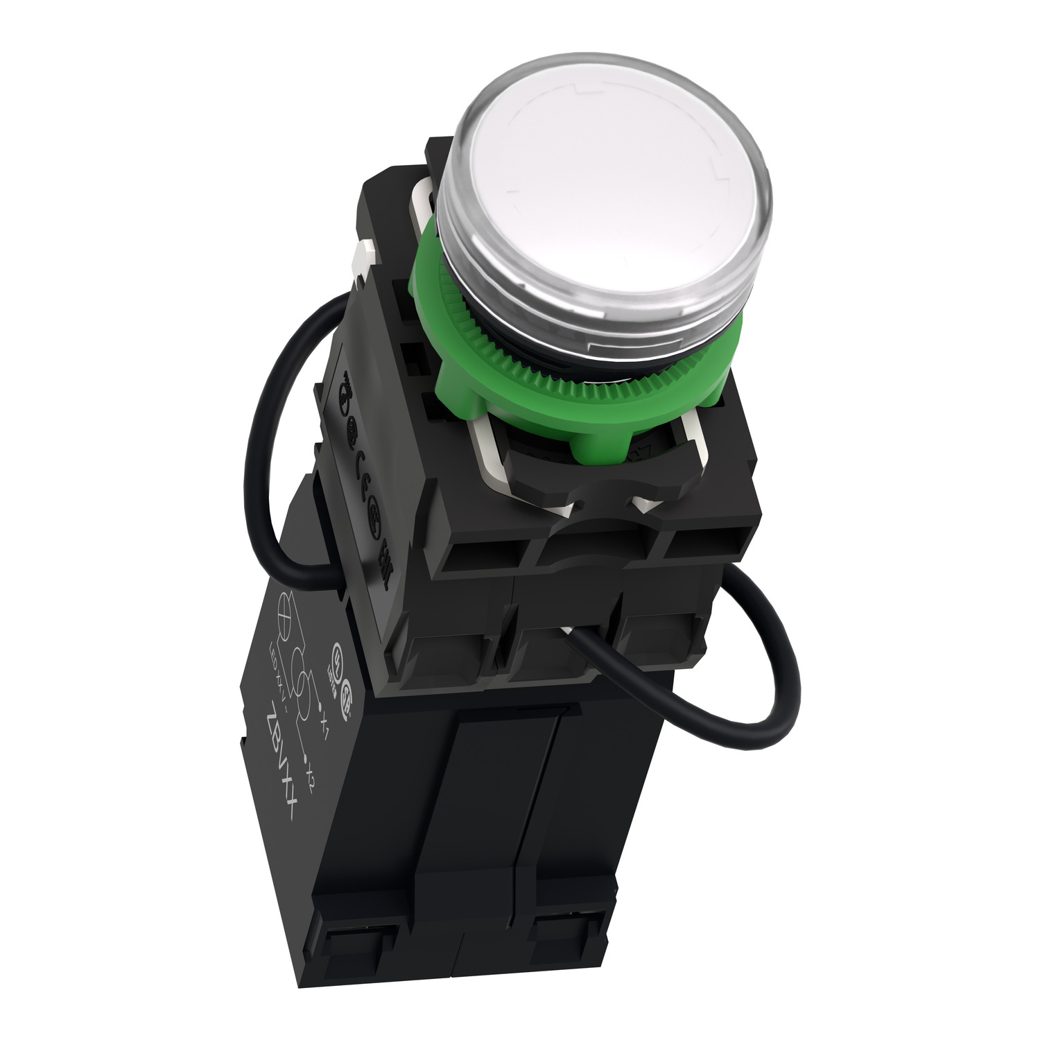 xb5av5b1 Schneider Electric, Harmony, Flush White LED Pilot Light, 22 mm Cutout, IP67, IP66, IP69, IP69K, Round, 400V