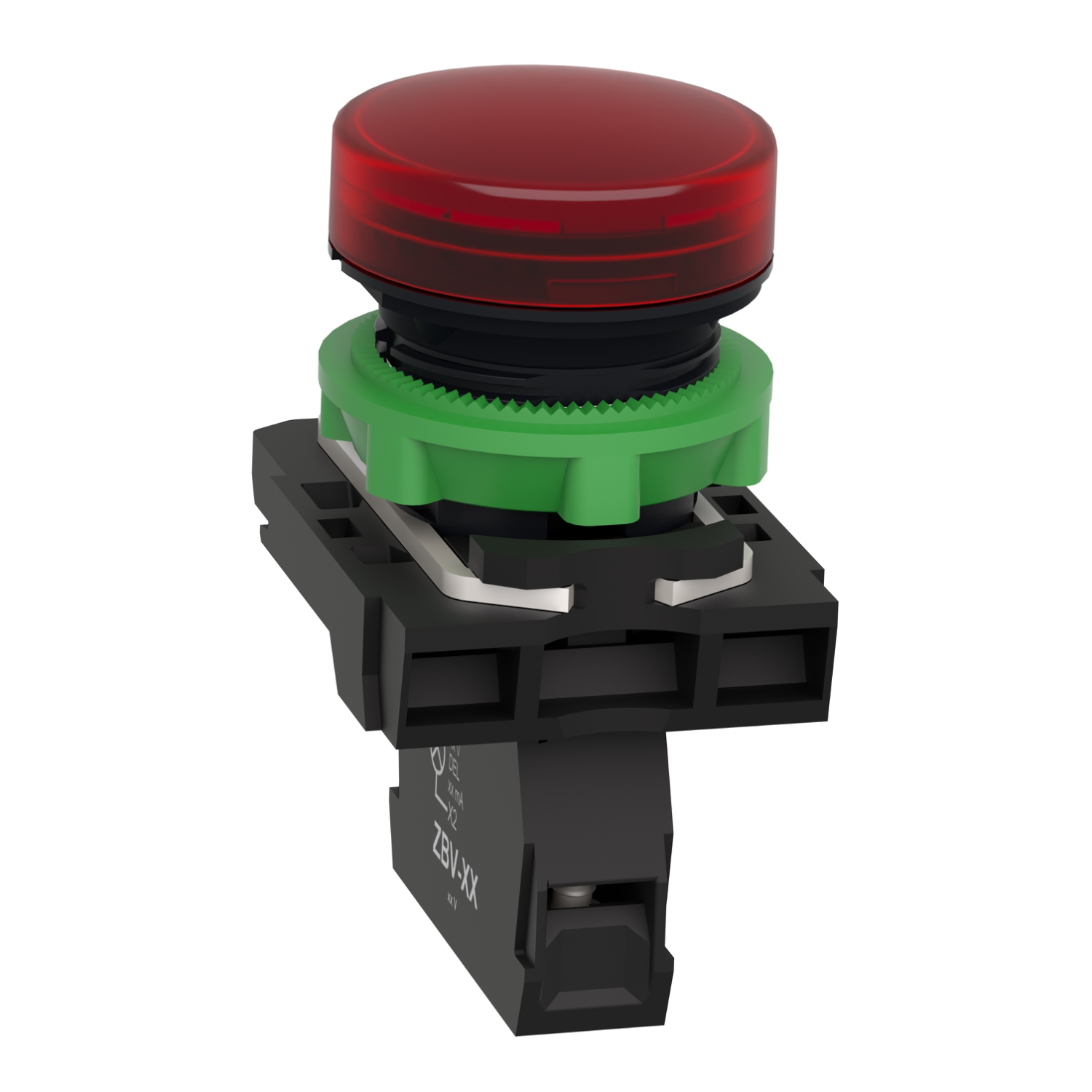 xb5av64 Schneider Electric, Harmony, Panel Mount Red LED Pilot Light, 22 mm Cutout, IP66, IP67, Round, 250V