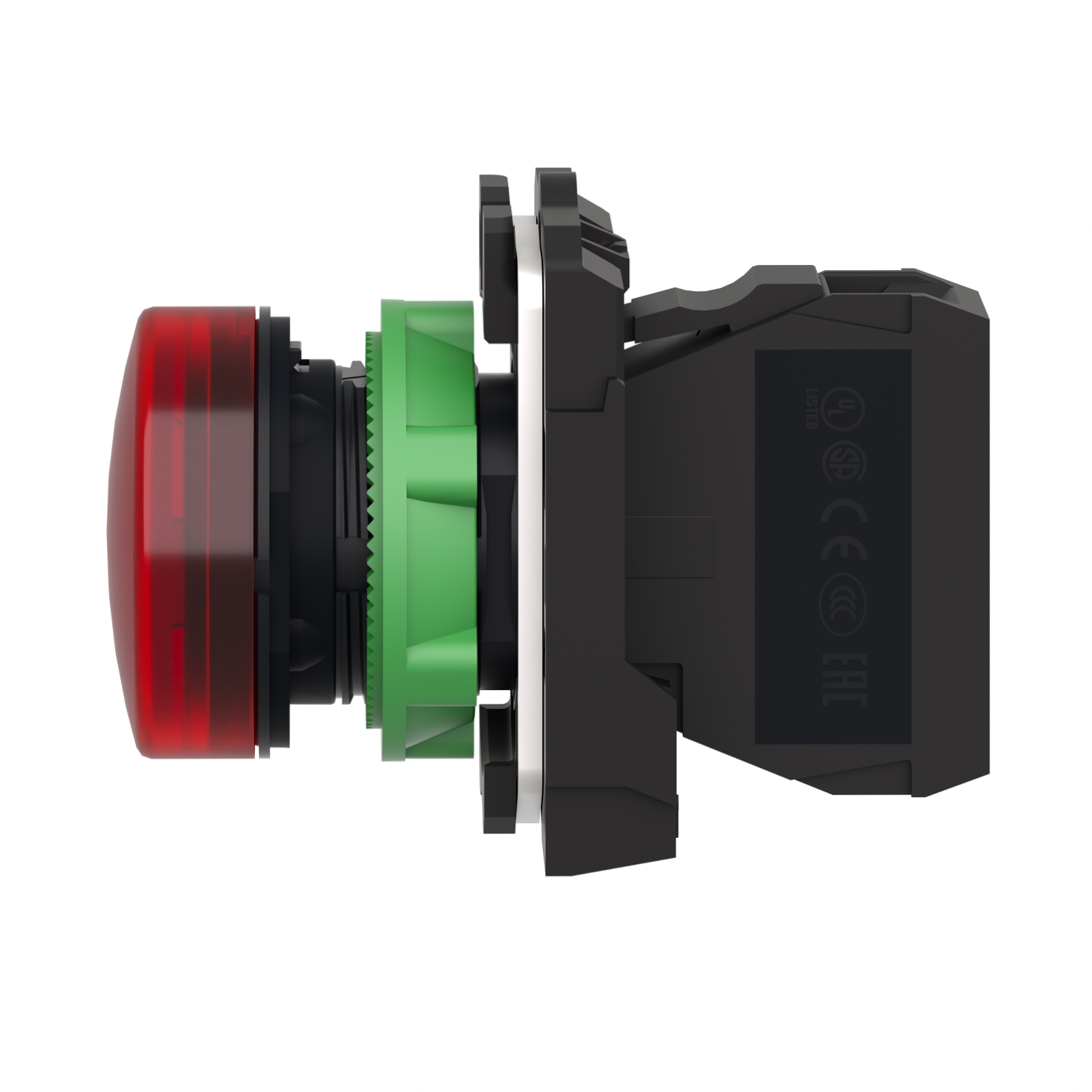 xb5av64 Schneider Electric, Harmony, Panel Mount Red LED Pilot Light, 22 mm Cutout, IP66, IP67, Round, 250V