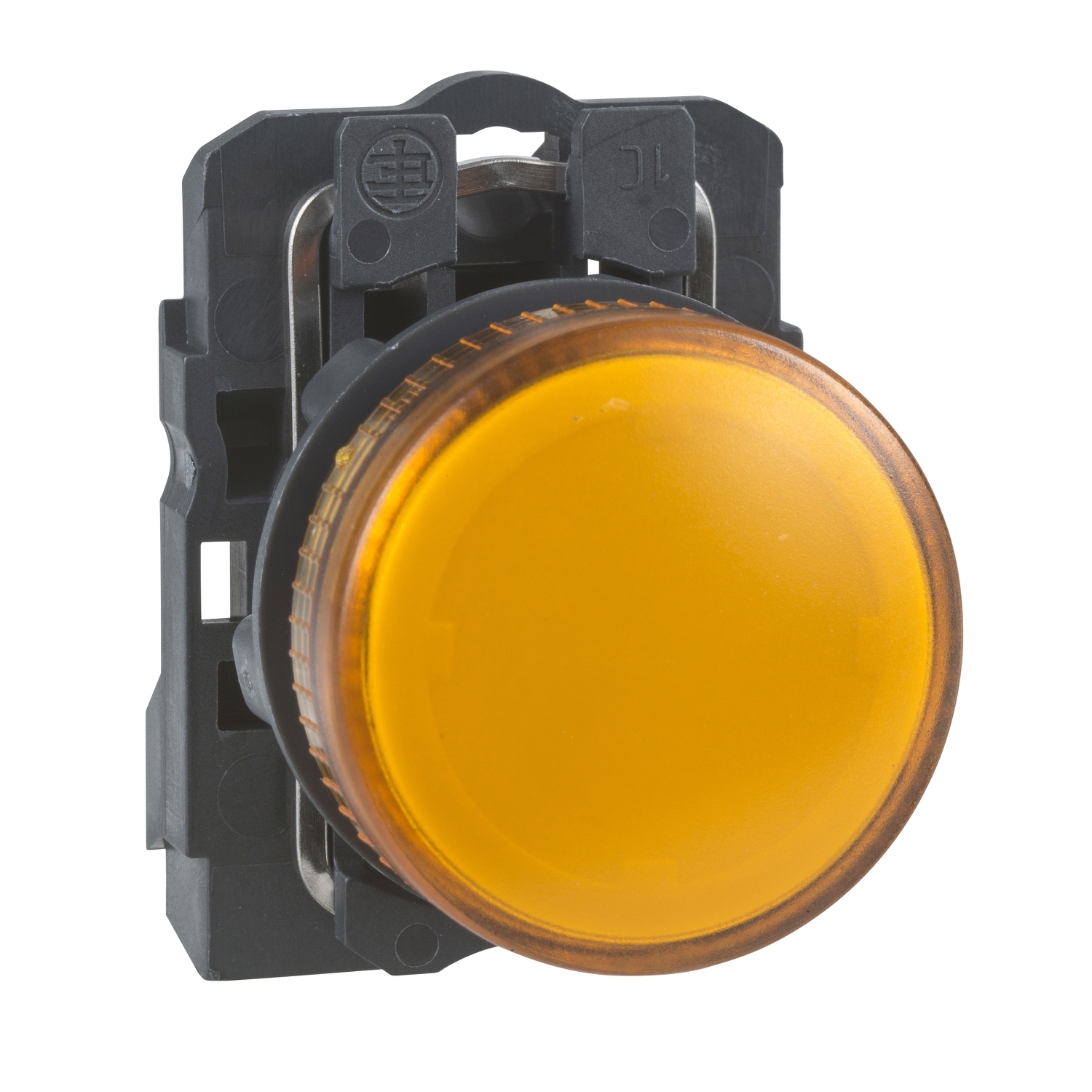 xb5av65 Schneider Electric, Harmony, Panel Mount Orange LED Pilot Light, 22 mm Cutout, IP66, IP67, Round, 250V