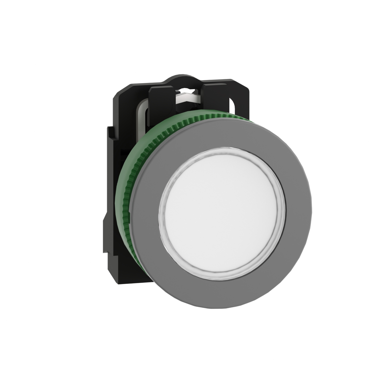 Schneider Electric, Harmony, Flush White LED Pilot Light, 30.5 mm Cutout, IP66, IP67, Round