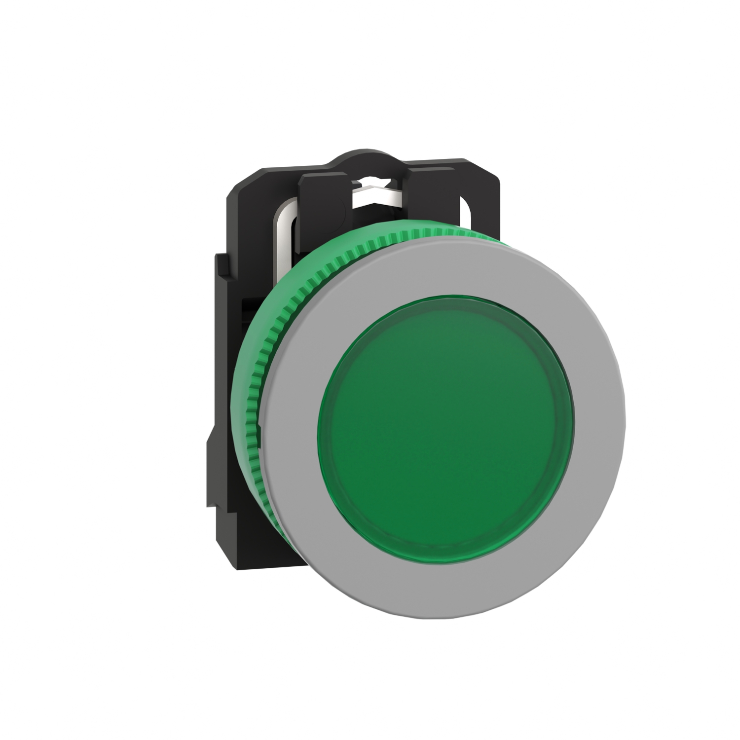 xb5fvb3c0 Schneider Electric, Harmony, Flush Green LED Pilot Light, 30.5 mm Cutout, IP67, IP66, Round