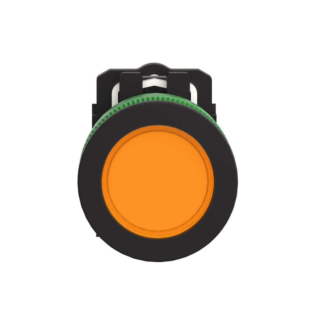 xb5fvb5 Schneider Electric, XB5, Flush Orange LED Pilot Light, 30 mm Cutout, IP67, IP69, IP66, Round, 21.6 V ac, 26.4 V ac,