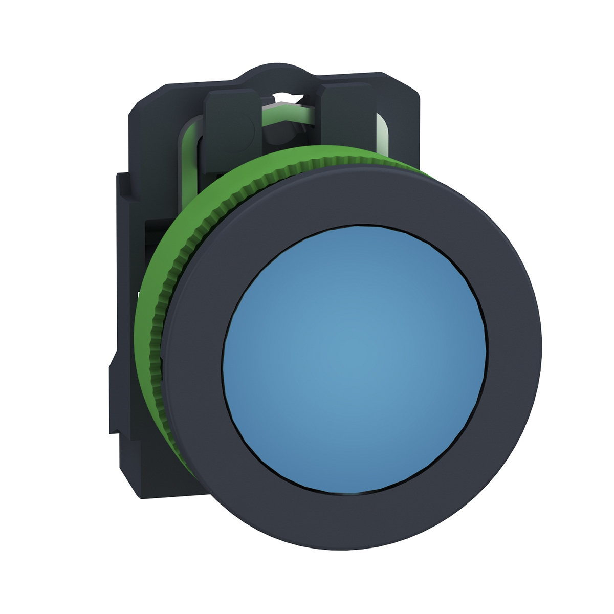 Schneider Electric, XB5, Flush Blue LED Pilot Light, 30 mm Cutout, IP66, IP69, IP67, Round, 21.6 V ac, 26.4 V ac, 19.2V