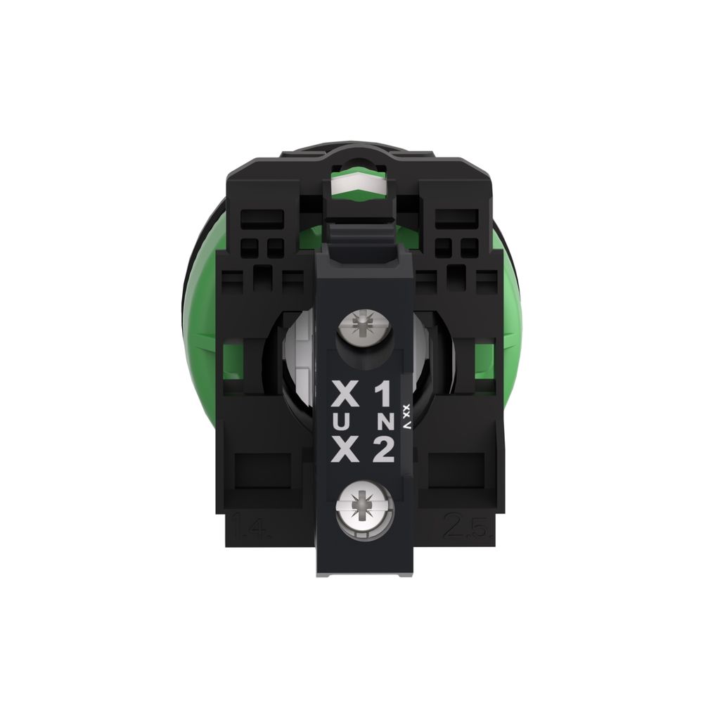 xb5fvb6 Schneider Electric, XB5, Flush Blue LED Pilot Light, 30 mm Cutout, IP66, IP69, IP67, Round, 21.6 V ac, 26.4 V ac, 19.2V