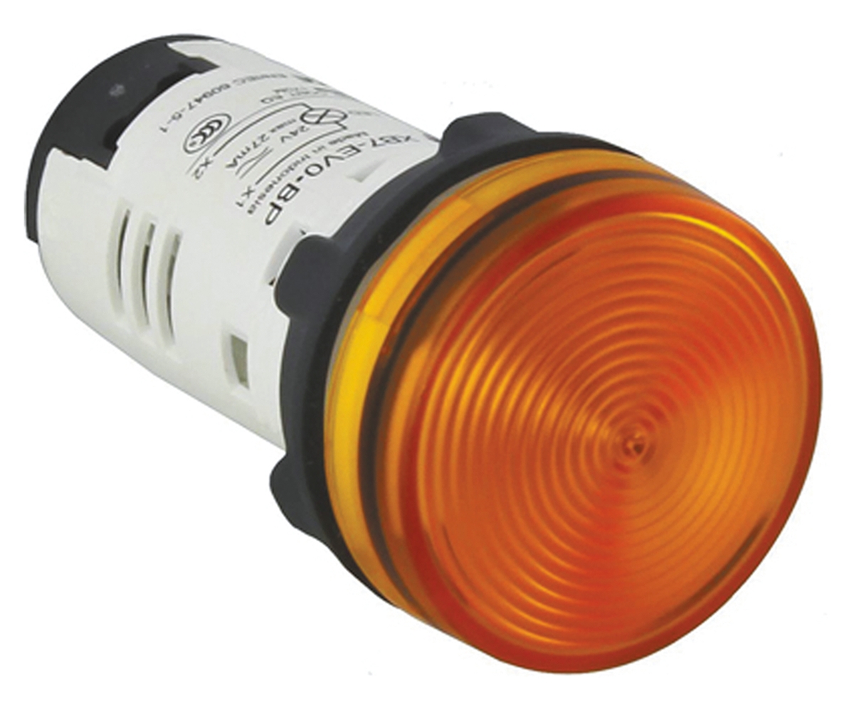 Schneider Electric, Harmony, Panel Mount Orange LED Pilot Light, 22 mm Cutout, IP20, IP65, Round