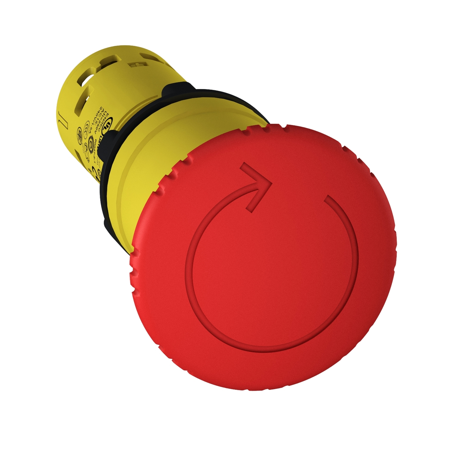 Schneider Electric Harmony Series Turn to Release Emergency Stop Push Button, Panel Mount, 22 mm Cutout, 1 NO/1 NC,