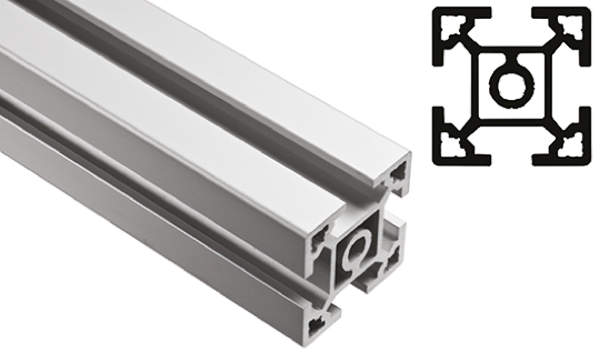 FlexLink Silver Aluminium Strut Profile 44 x 44 mm 11 mm Groove, 3000 mm Length,  Series XC