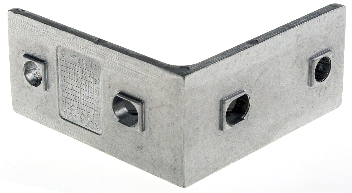 xcfa-44-a FlexLink M6 Angle Bracket, Connecting Component, Strut Profile 44 mm, Groove Size 11 mm