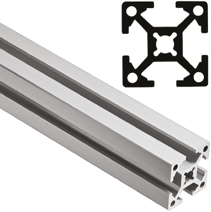 FlexLink Silver Aluminium Strut Profile 22 x 22 mm 5.6 mm Groove, 2000 mm Length,  Series XD