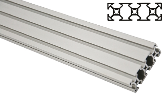 FlexLink Silver Aluminium Strut Profile 22 x 66 mm 5.6 mm Groove, 2000 mm Length,  Series XD