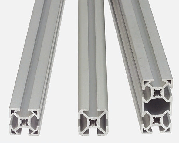 FlexLink Silver Aluminium Strut Profile 44 x 44 mm 5.6 mm Groove, 2000 mm Length,  Series XD